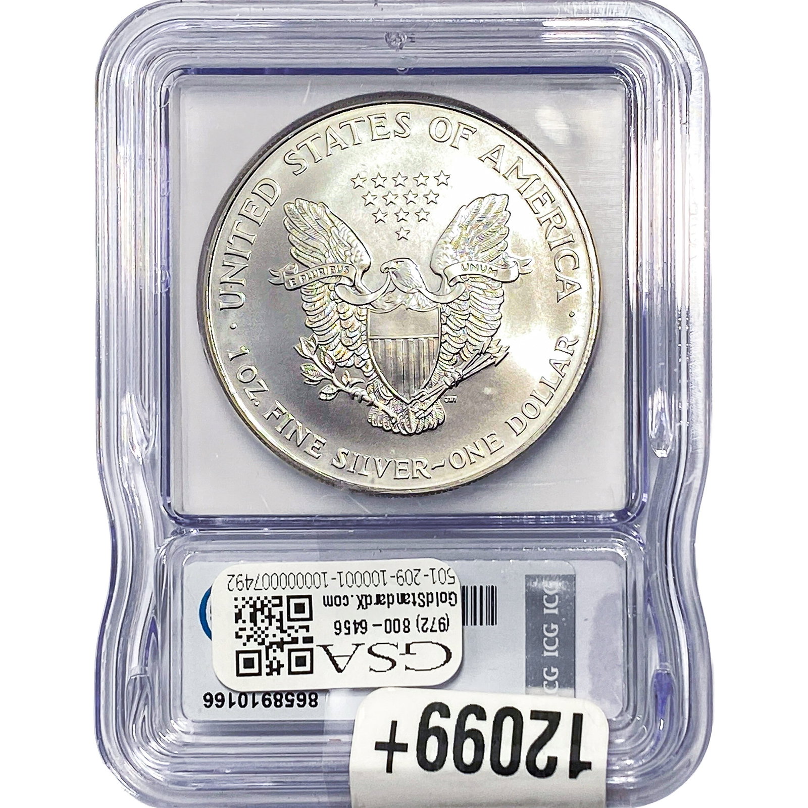1999 Silver Eagle ICG MS70 - 2