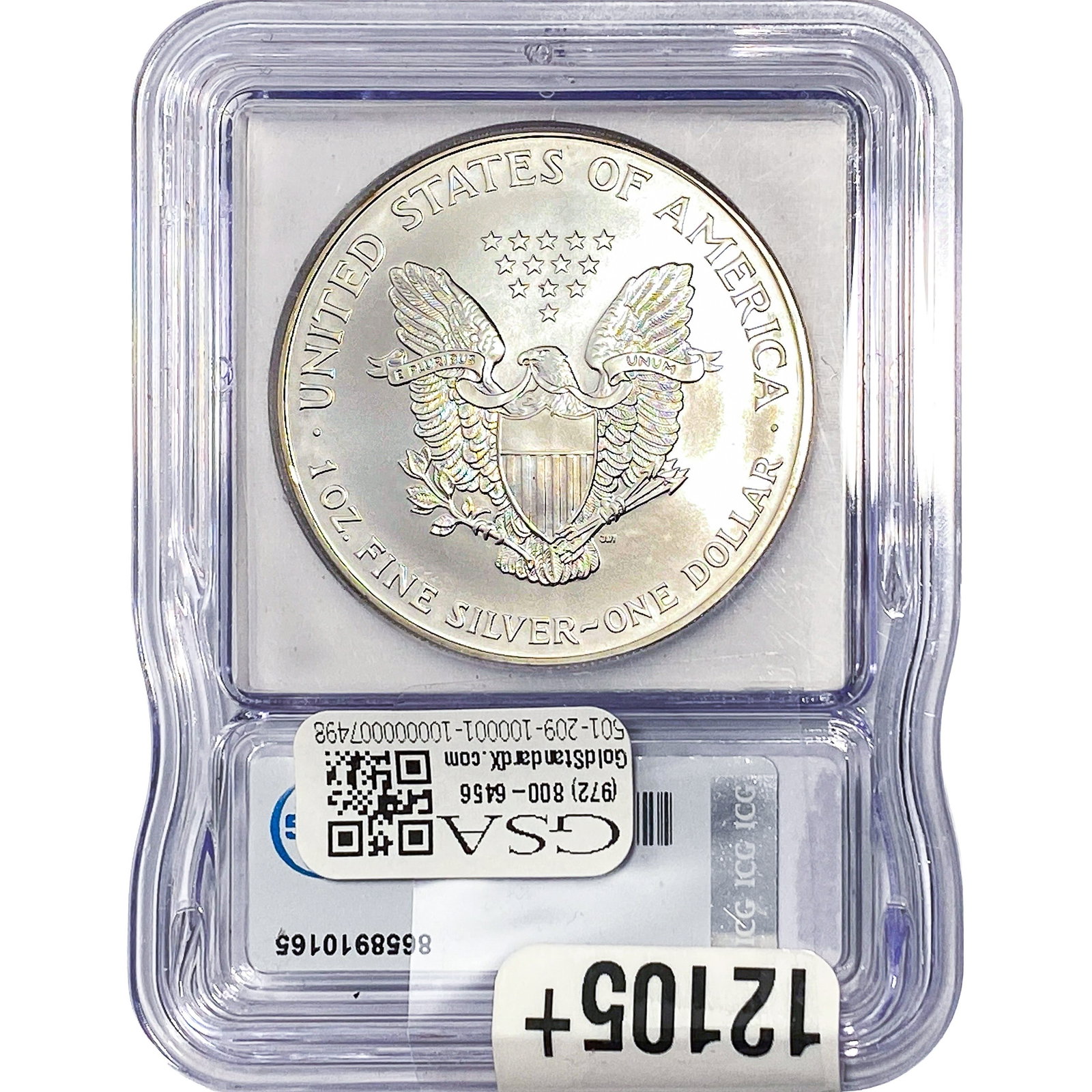 1999 Silver Eagle ICG MS70 - 2