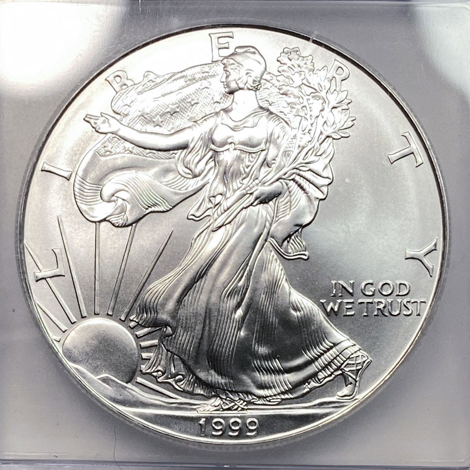 1999 Silver Eagle ICG MS70 - 3