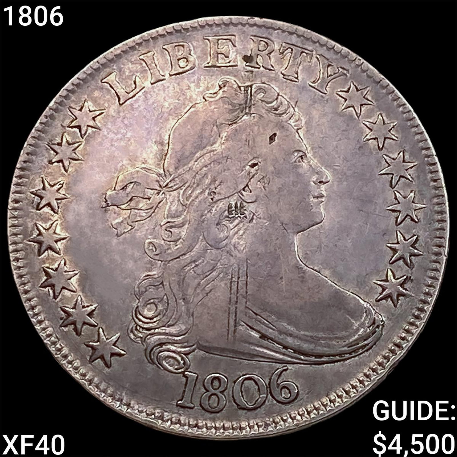 1806 Draped Bust Half Dollar NEARLY UNCIRCULATED: 1806 Draped Bust Half Dollar NEARLY UNCIRCULATED