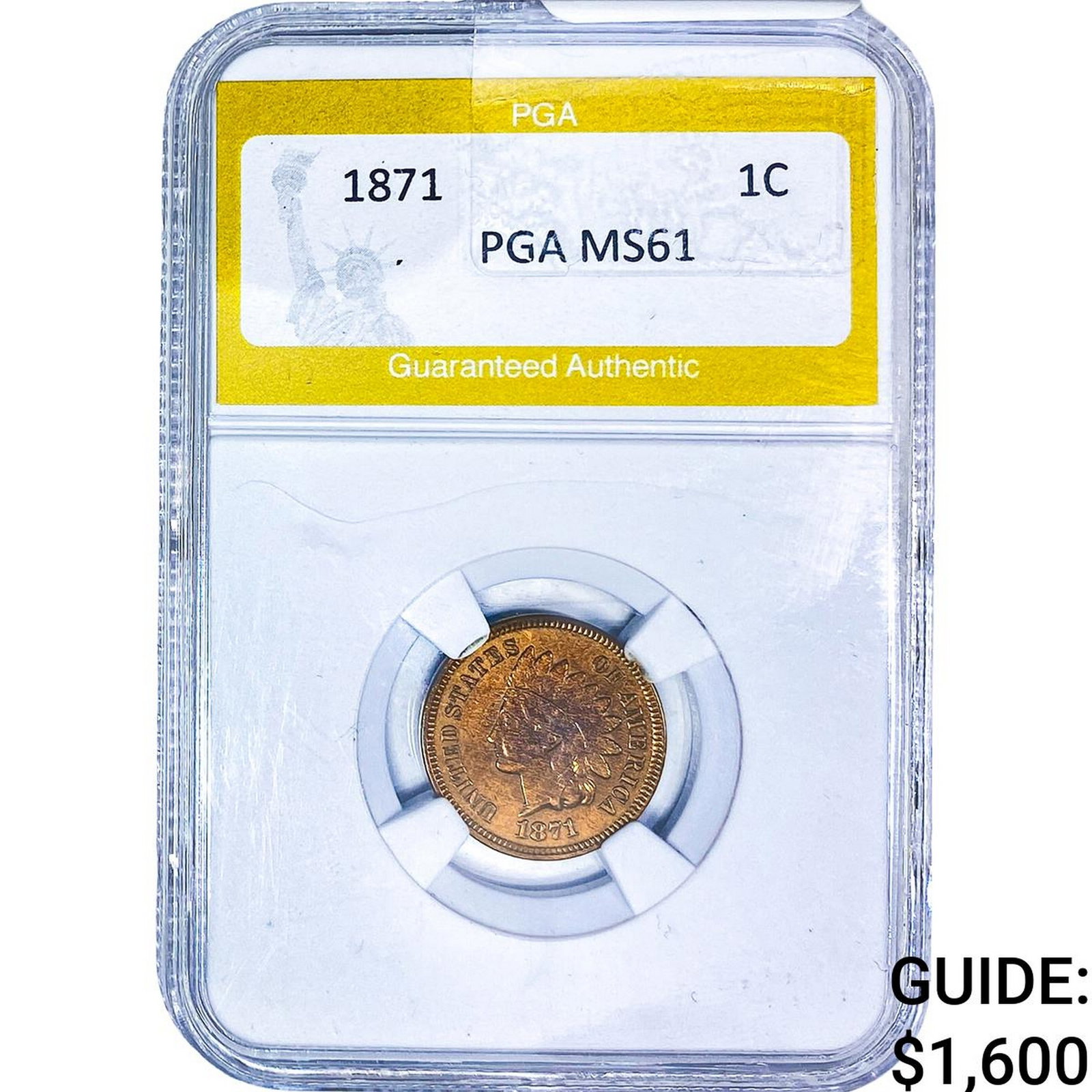1871 Indian Head Cent PGA MS61: 1871 Indian Head Cent PGA MS61
