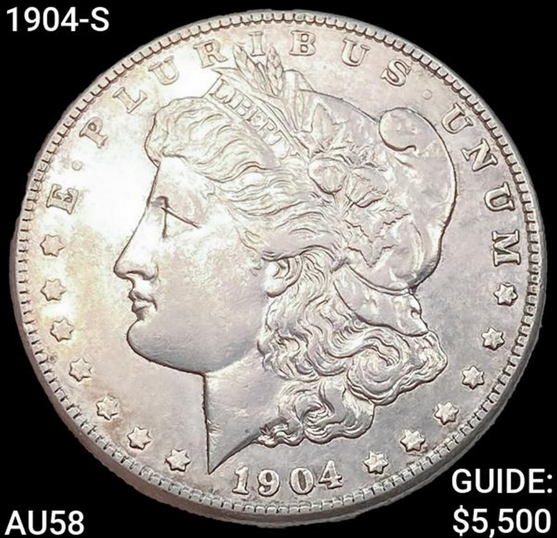 1904-S Morgan Silver Dollar CHOICE AU: 1904-S Morgan Silver Dollar CHOICE AU
