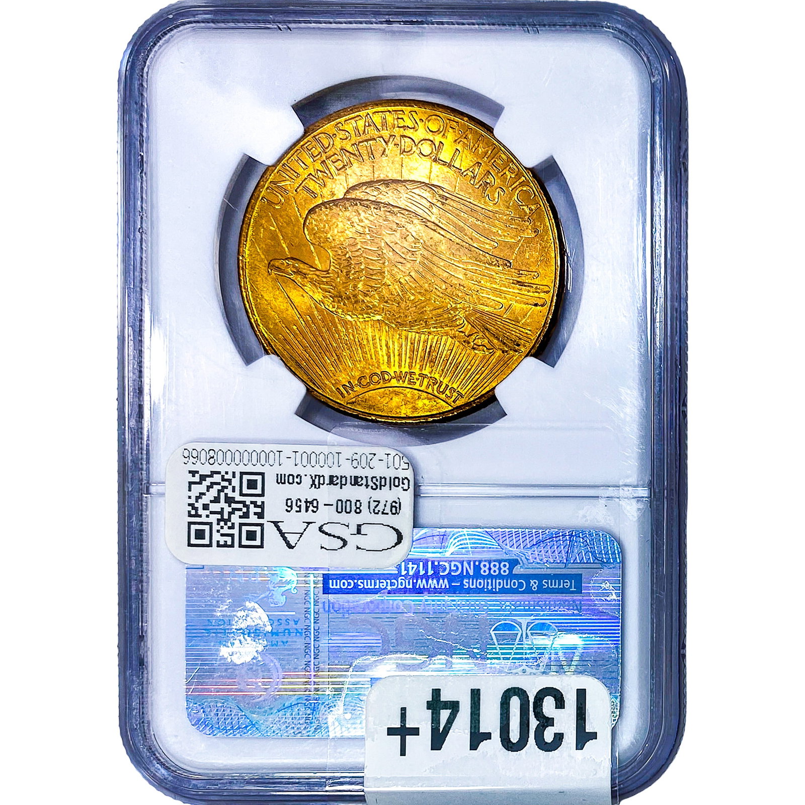 1908-D $20 Gold Double Eagle NGC MS64 - 2