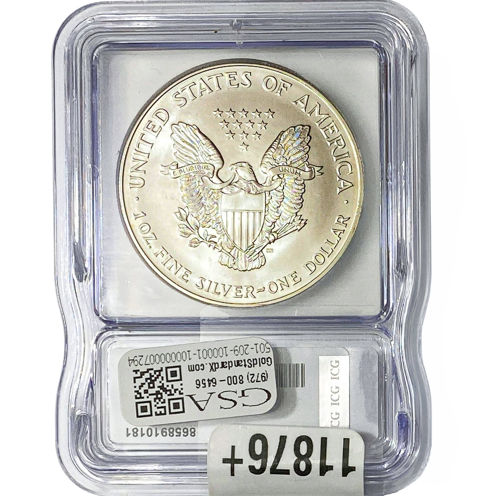 1999 Silver Eagle ICG MS70 - 2