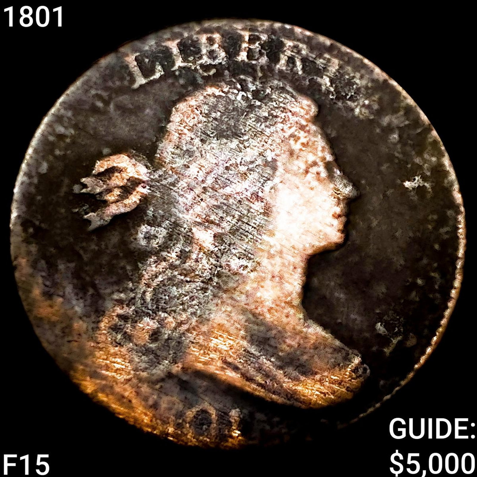 1801 Draped Bust Large Cent NICELY CIRCULATED: 1801 Draped Bust Large Cent NICELY CIRCULATED