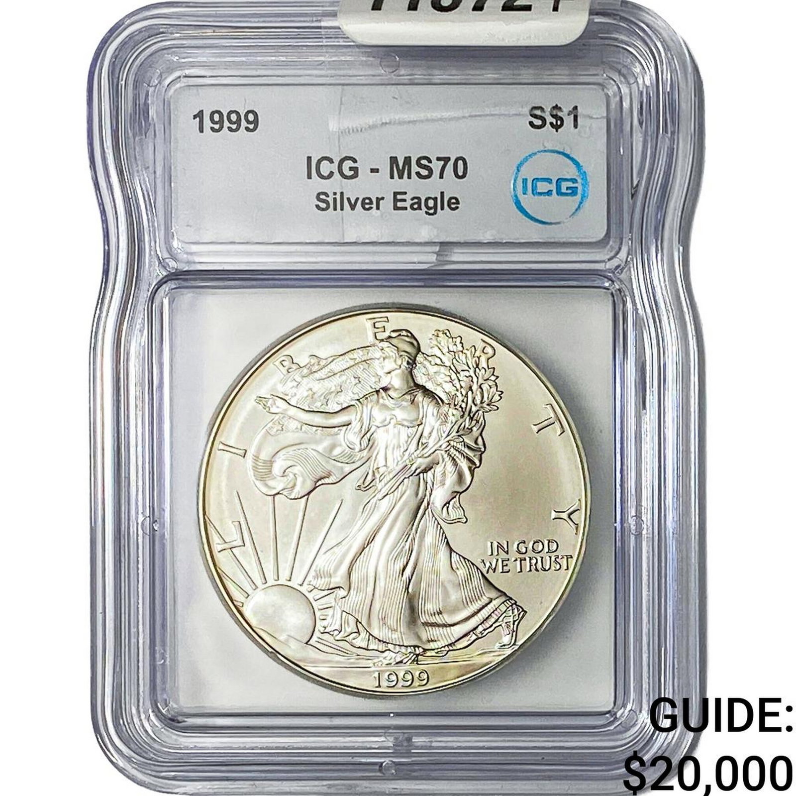 1999 Silver Eagle ICG MS70: 1999 Silver Eagle ICG MS70