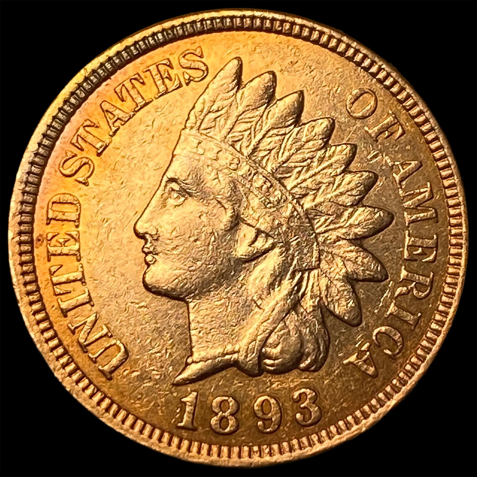 1893 Indian Head Cent CLOSELY UNCIRCULATED: 1893 Indian Head Cent CLOSELY UNCIRCULATED