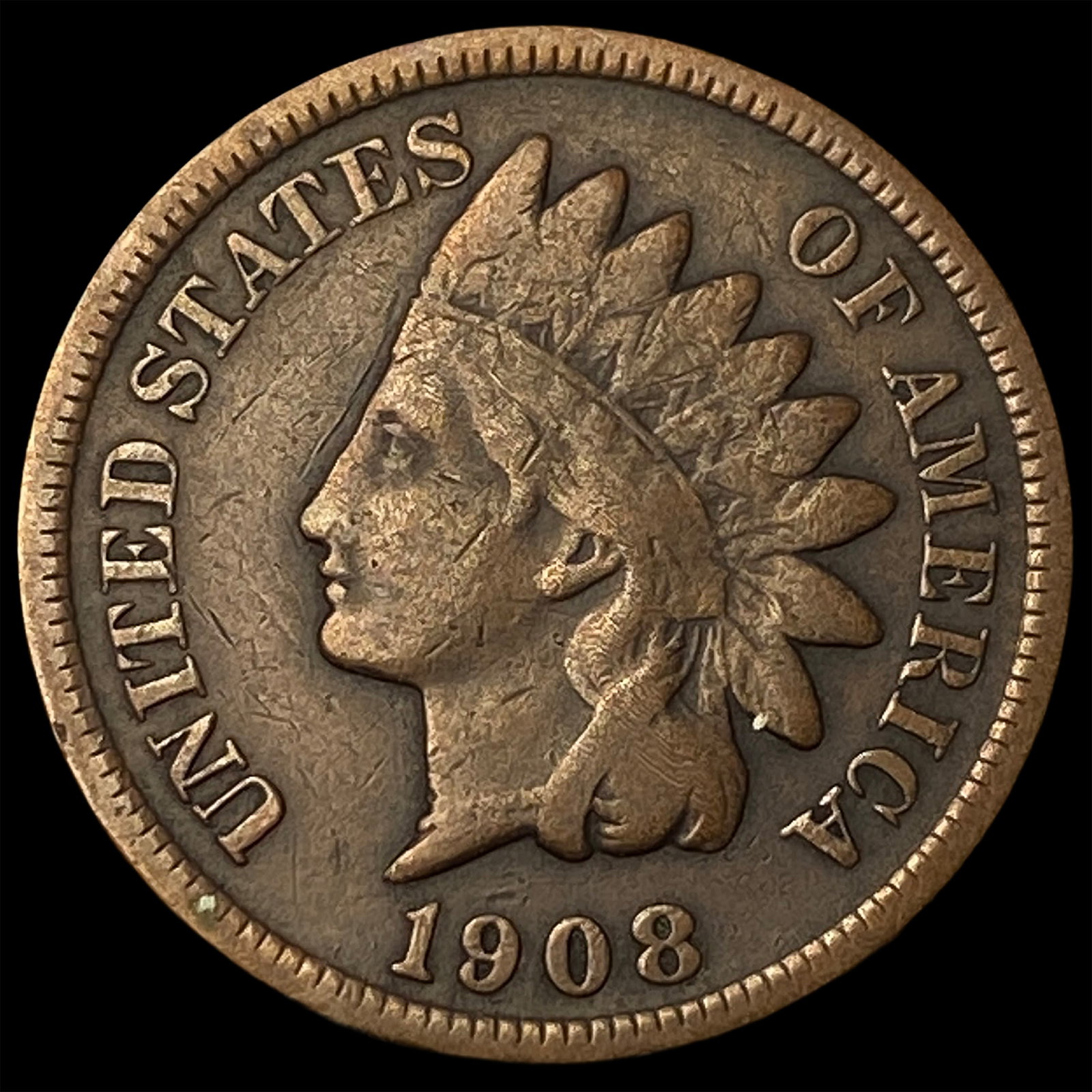1908-S Indian Head Cent LIGHTLY CIRCULATED: 1908-S Indian Head Cent LIGHTLY CIRCULATED