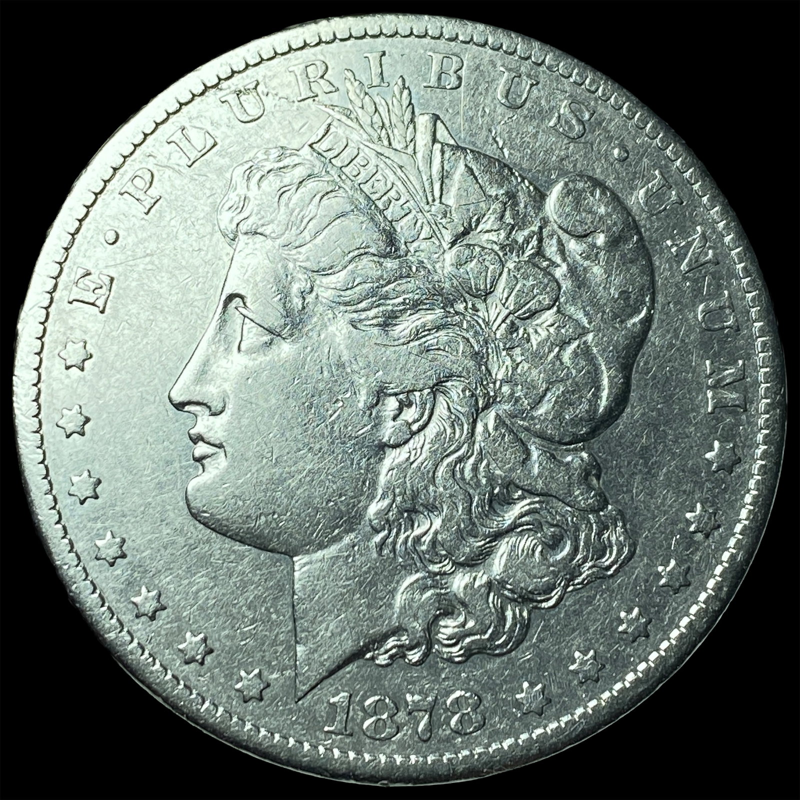 1878-S Silver Morgan Dollar NEARLY UNCIRCULATED: 1878-S Silver Morgan Dollar NEARLY UNCIRCULATED