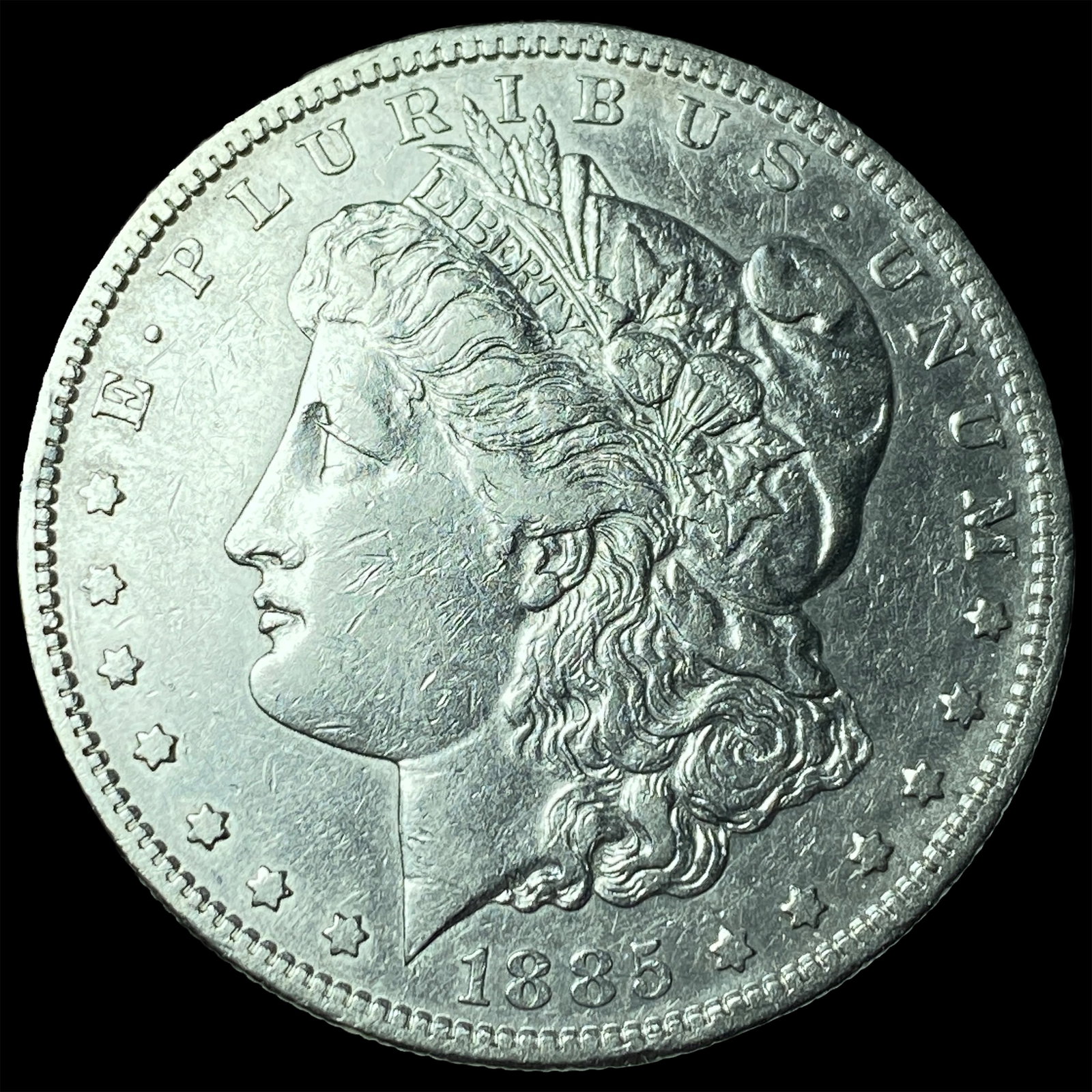 1885-S Silver Morgan Dollar CLOSELY UNCIRCULATED: 1885-S Silver Morgan Dollar CLOSELY UNCIRCULATED