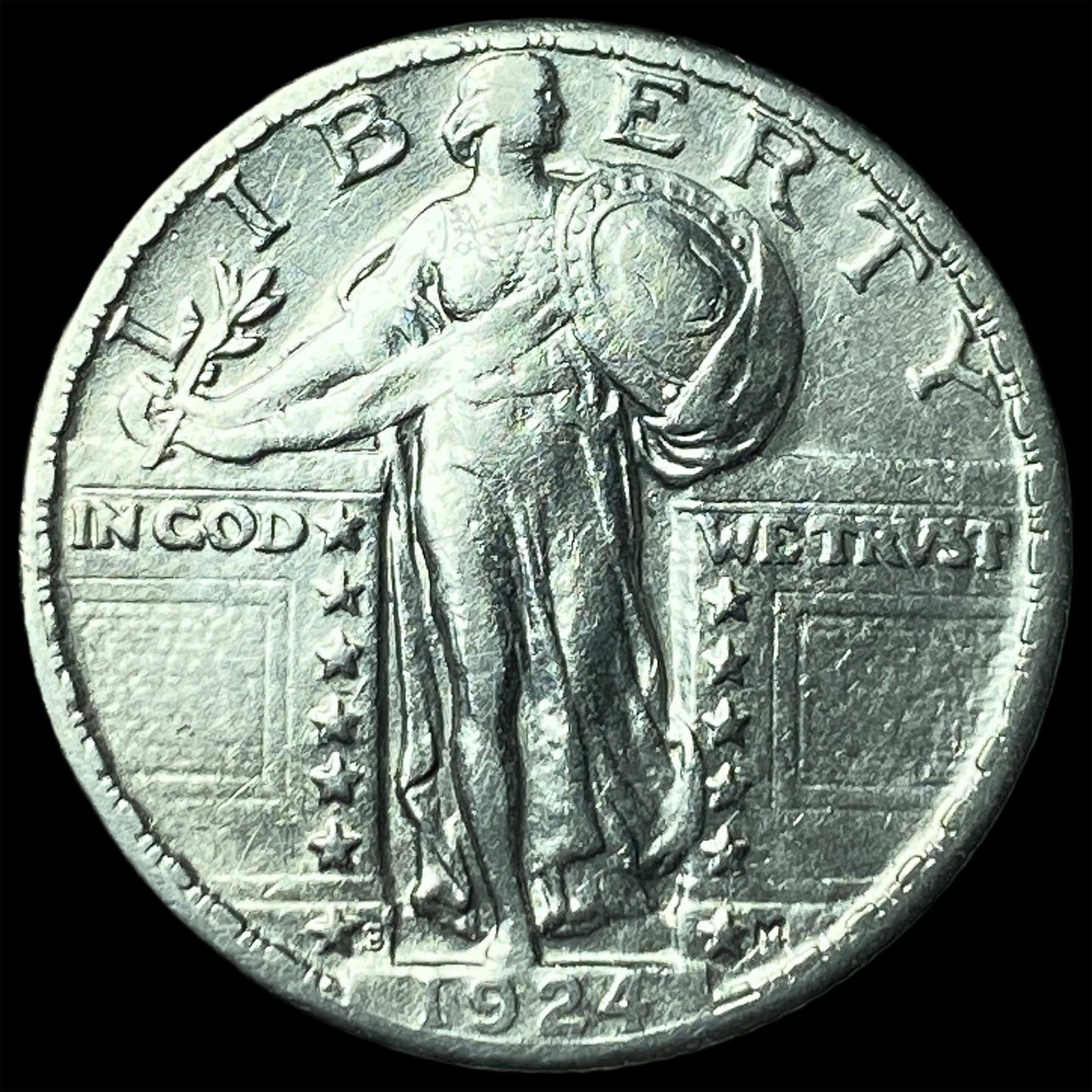 1924 Standing Liberty Quarter CLOSELY UNCIRCULATED: 1924 Standing Liberty Quarter CLOSELY UNCIRCULATED
