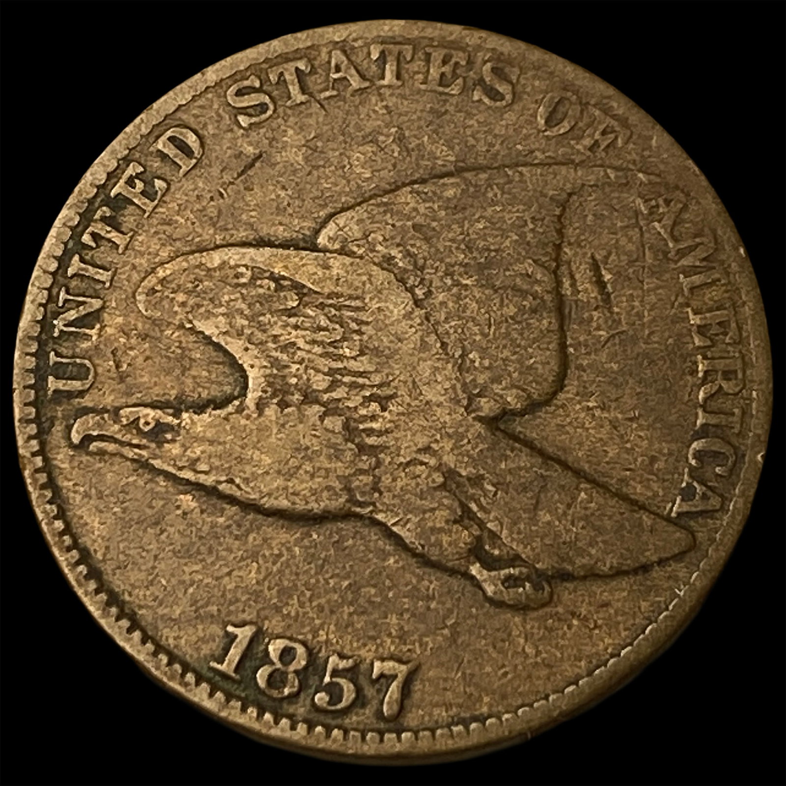 1857 Copper-Nickel Flying Eagle Cent LIGHTLY CIRCULATED: 1857 Copper-Nickel Flying Eagle Cent LIGHTLY CIRCULATED