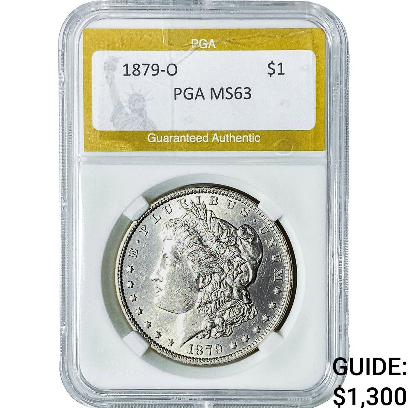 1879-O Morgan Silver Dollar PGA MS63: 1879-O Morgan Silver Dollar PGA MS63