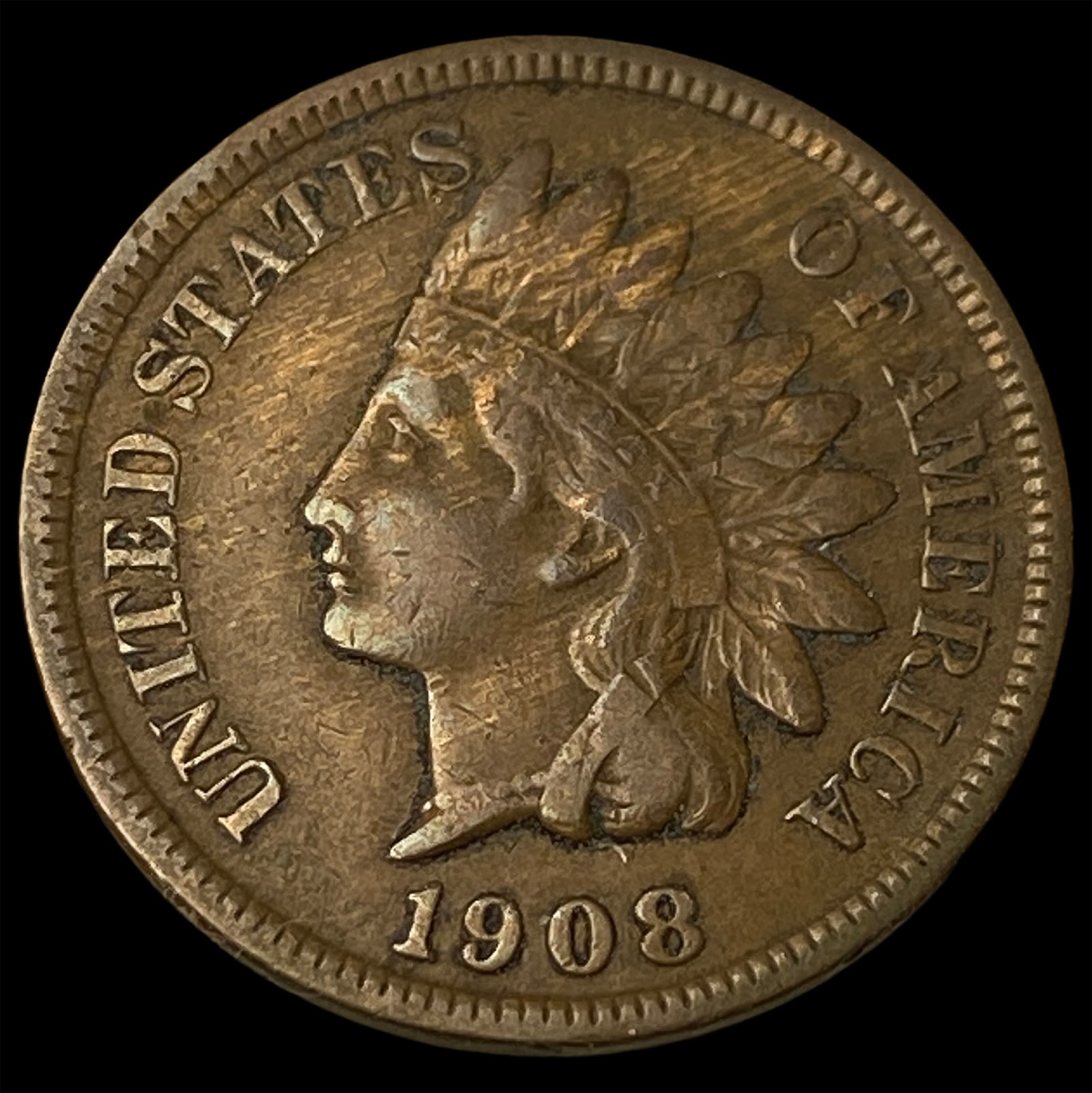 1908-S Indian Head Cent NEARLY UNCIRCULATED: 1908-S Indian Head Cent NEARLY UNCIRCULATED