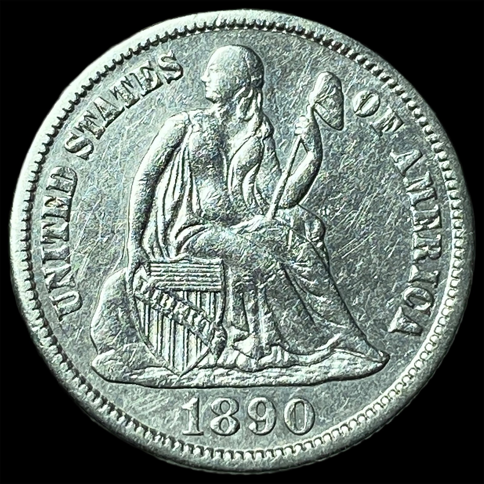 1890 Seated Liberty Dime UNCIRCULATED: 1890 Seated Liberty Dime UNCIRCULATED