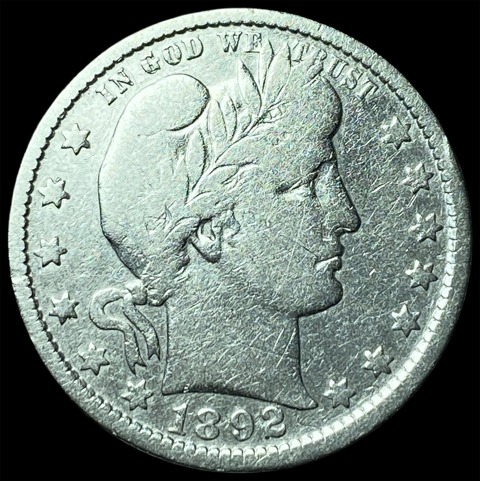 1892-O Silver Barber Quarter LIGHTLY CIRCULATED: 1892-O Silver Barber Quarter LIGHTLY CIRCULATED