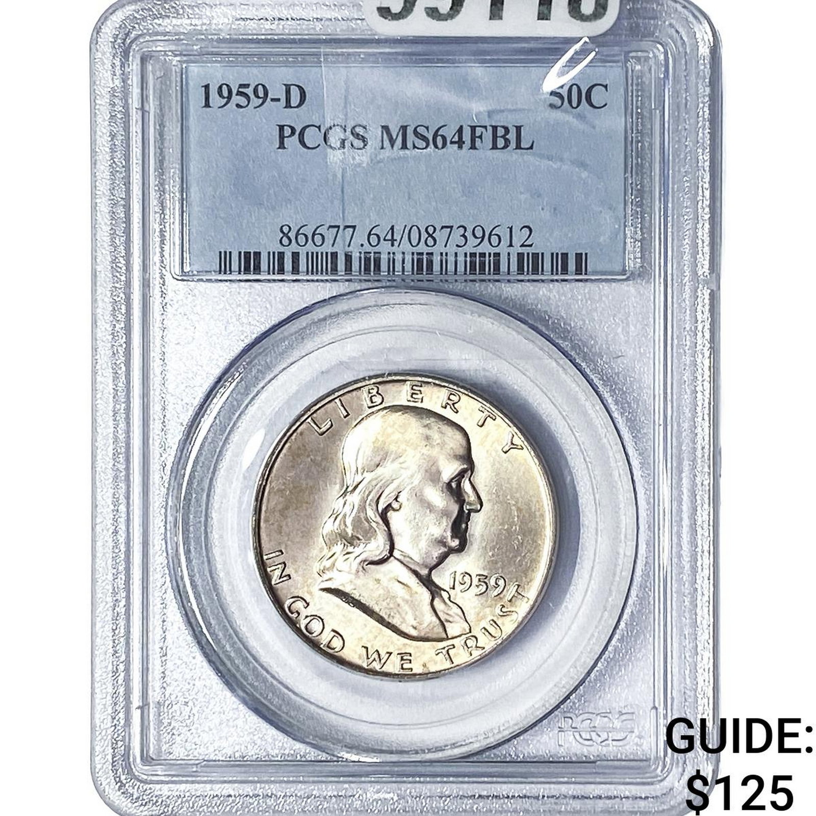1959-D Franklin Half Dollar PCGS MS64 FBL (1 of 2)