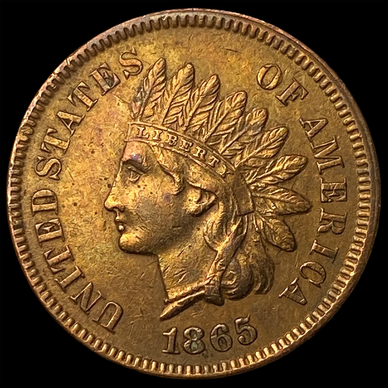 1865 Indian Head Cent CLOSELY UNCIRCULATED: 1865 Indian Head Cent CLOSELY UNCIRCULATED