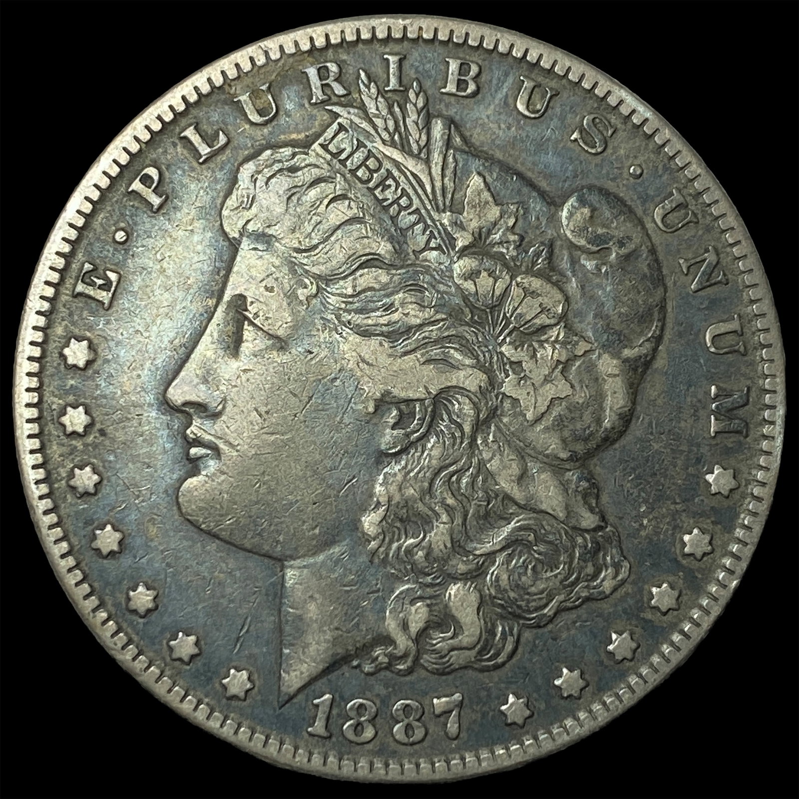 1887 Silver Morgan Dollar NEARLY UNCIRCULATED: 1887 Silver Morgan Dollar NEARLY UNCIRCULATED
