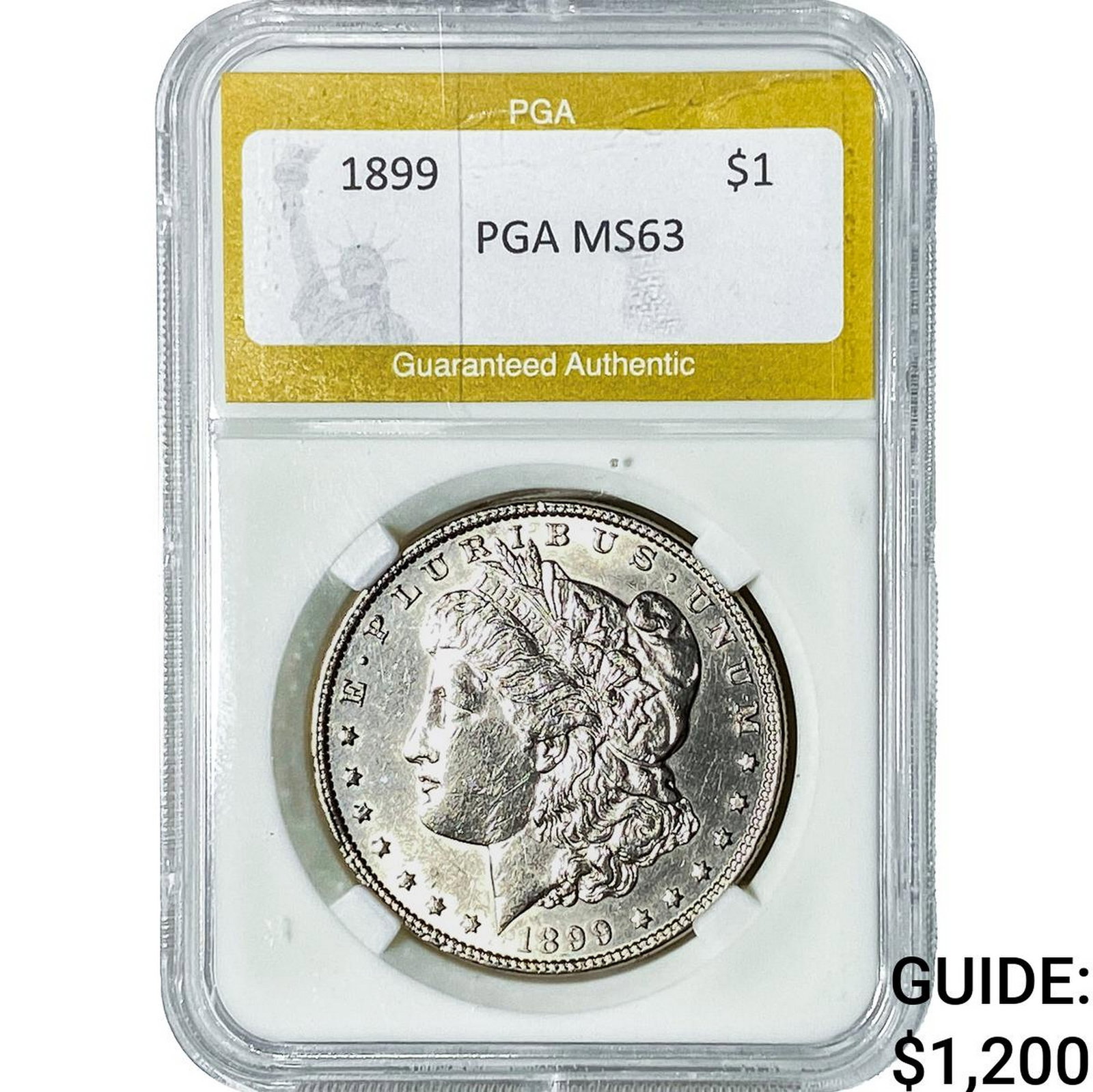 1899 Morgan Silver Dollar PGA MS63: 1899 Morgan Silver Dollar PGA MS63