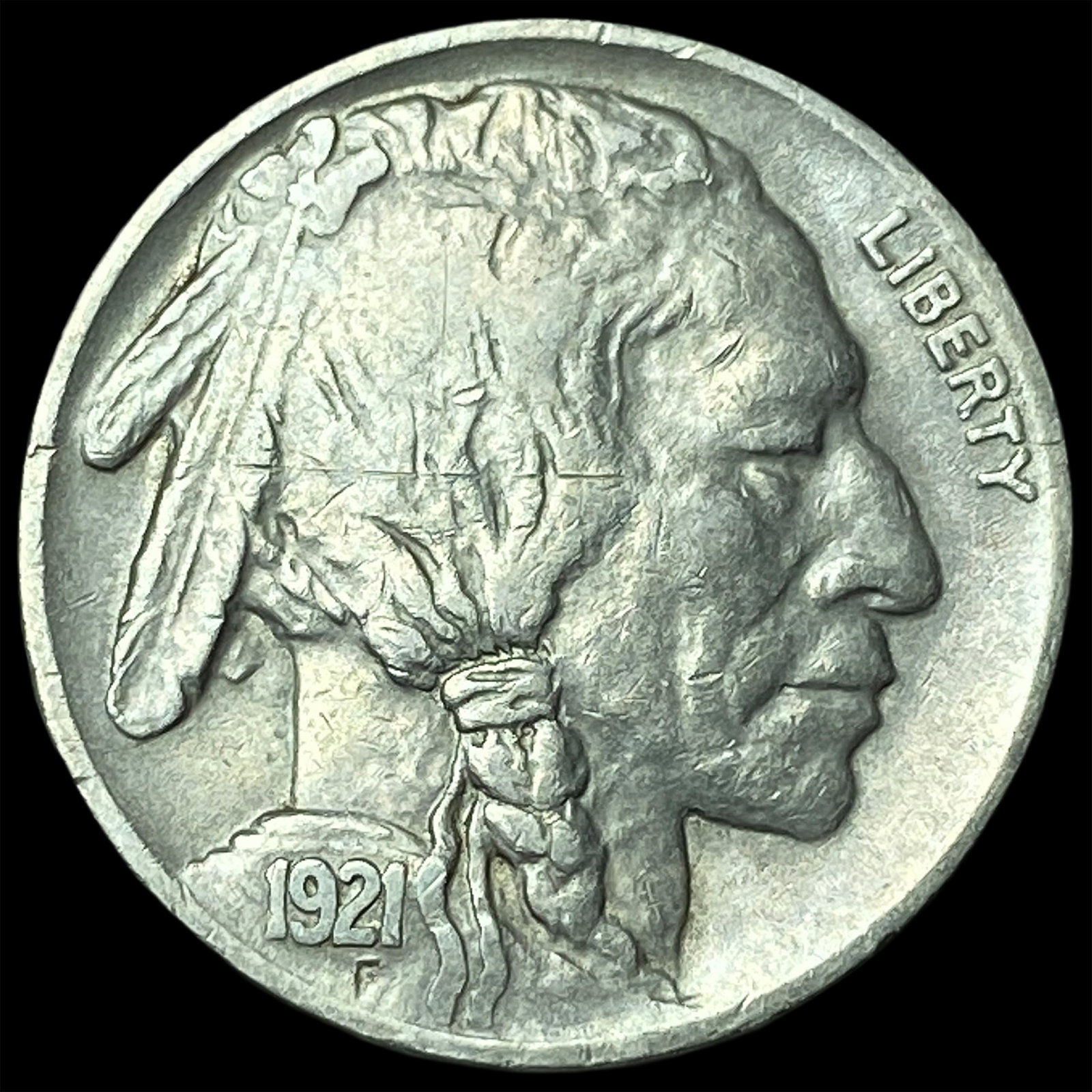 1921-S Buffalo Nickel CHOICE AU: 1921-S Buffalo Nickel CHOICE AU