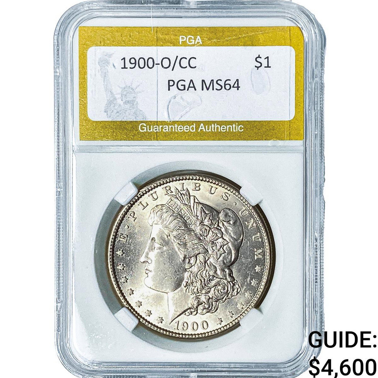 1900-O/CC Morgan Silver Dollar PGA MS64: 1900-O/CC Morgan Silver Dollar PGA MS64