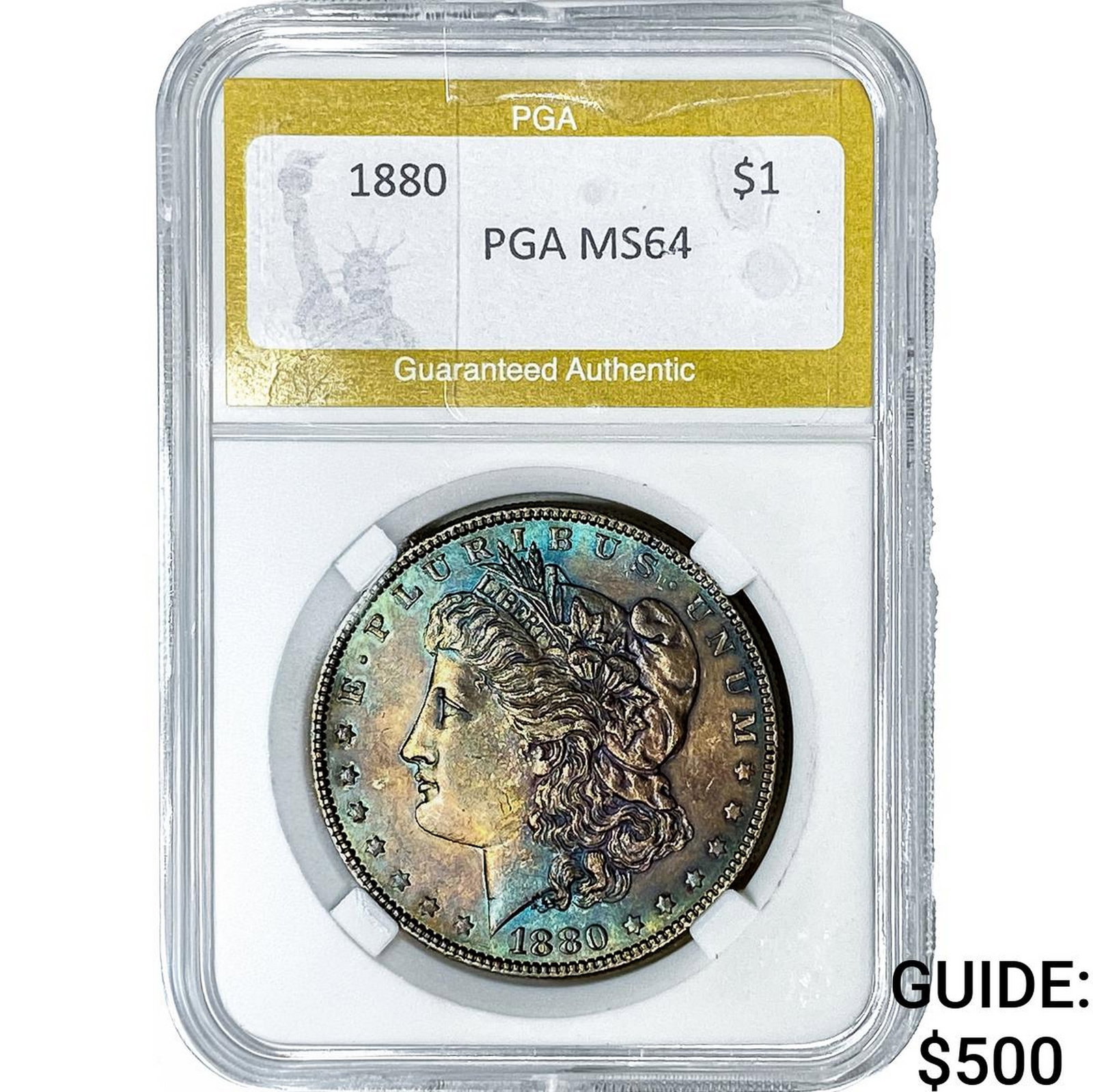 1880 Morgan Silver Dollar PGA MS64: 1880 Morgan Silver Dollar PGA MS64