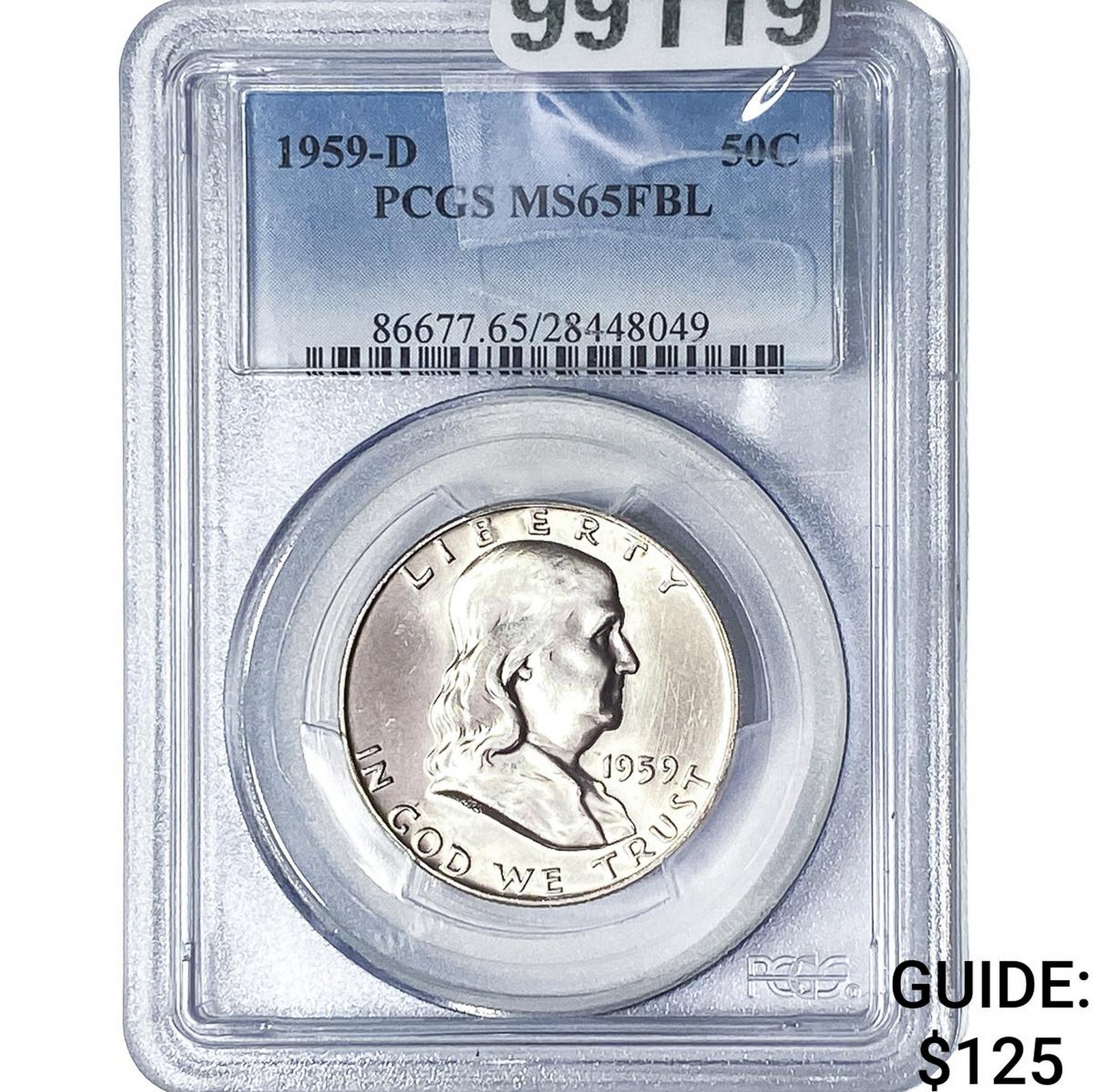 1959-D Franklin Half Dollar PCGS MS65 FBL (1 of 2)