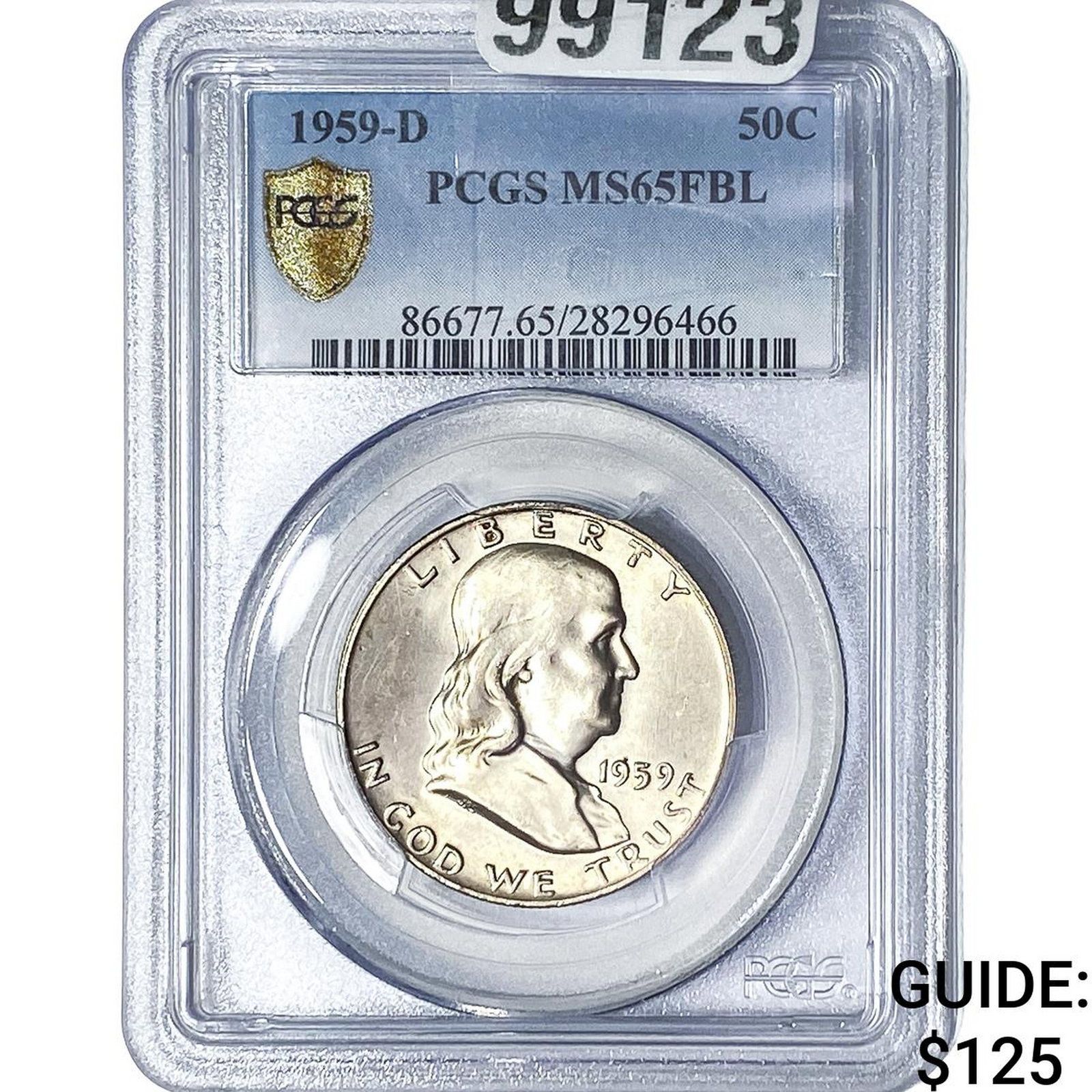 1959-D Franklin Half Dollar PCGS MS65 FBL (1 of 2)