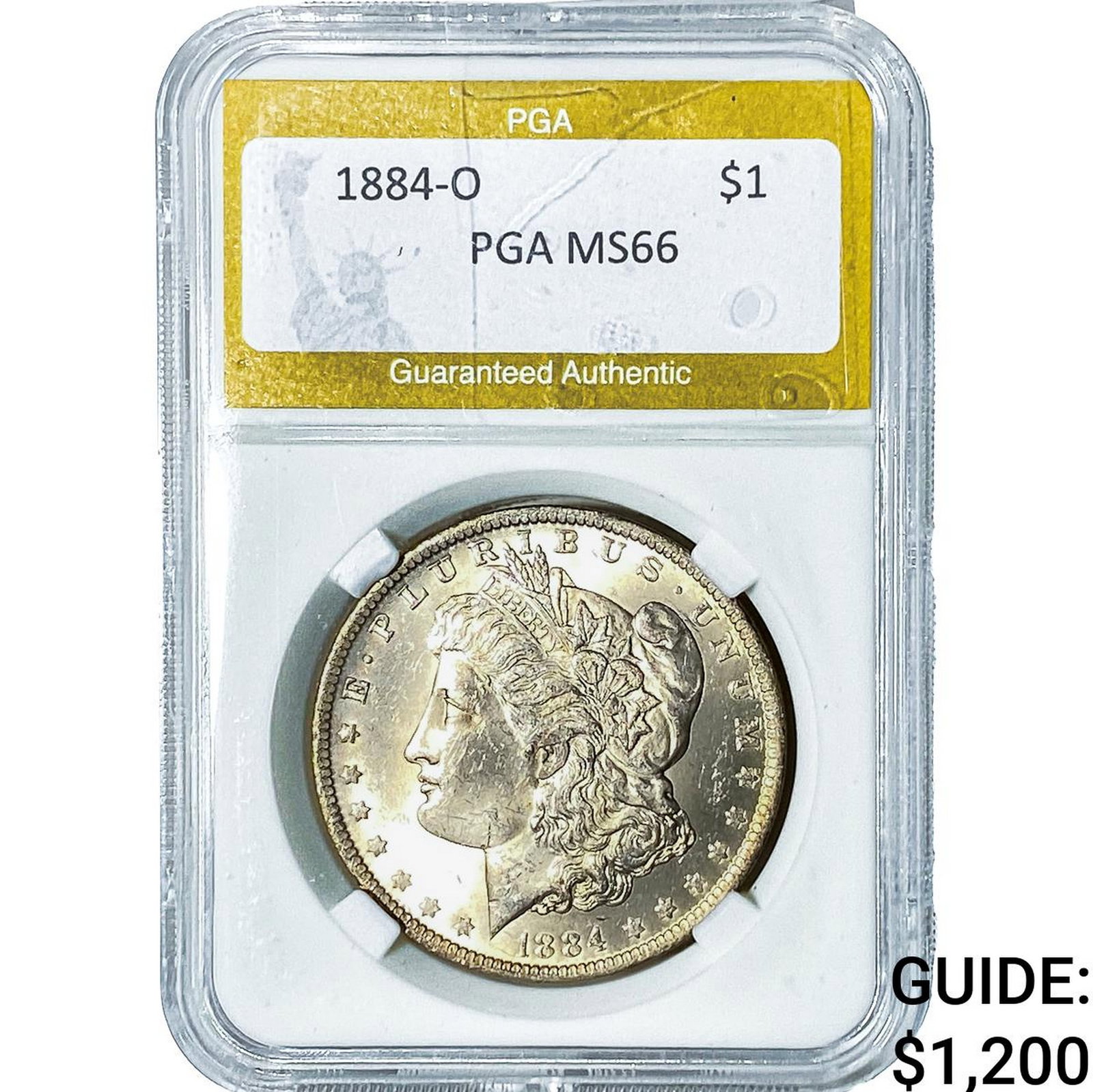 1884-O Morgan Silver Dollar PGA MS66: 1884-O Morgan Silver Dollar PGA MS66