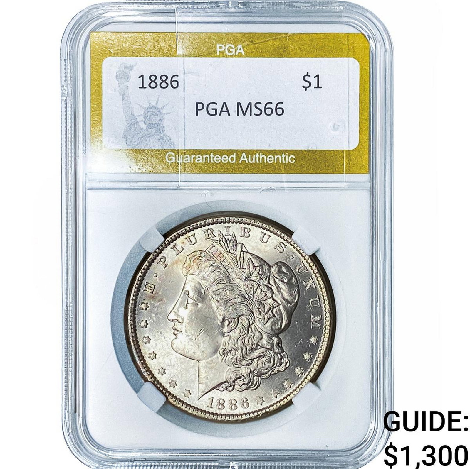 1886 Morgan Silver Dollar PGA MS66: 1886 Morgan Silver Dollar PGA MS66