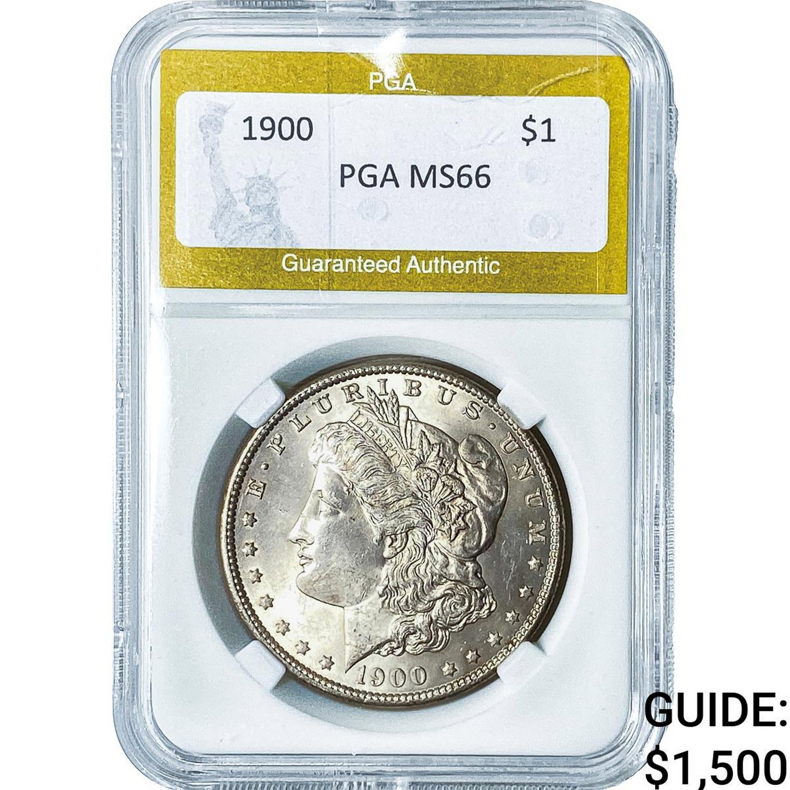 1900 Morgan Silver Dollar PGA MS66: 1900 Morgan Silver Dollar PGA MS66