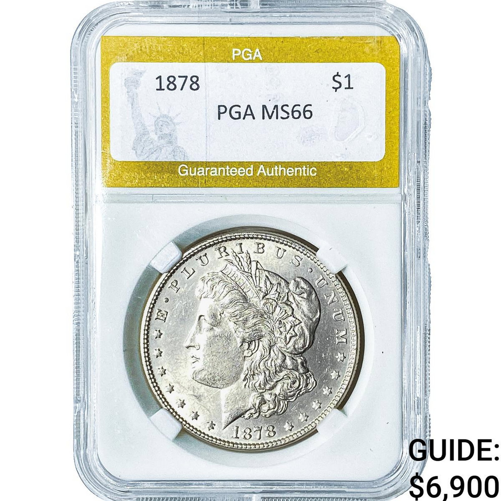 1878 Morgan Silver Dollar PGA MS66: 1878 Morgan Silver Dollar PGA MS66