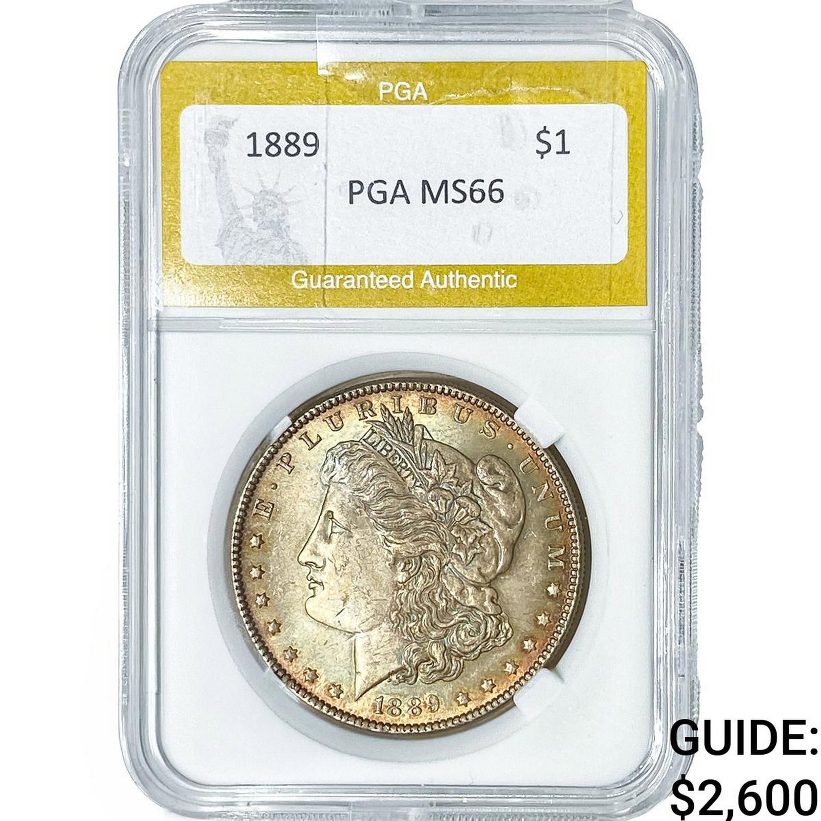 1889 Morgan Silver Dollar PGA MS66: 1889 Morgan Silver Dollar PGA MS66