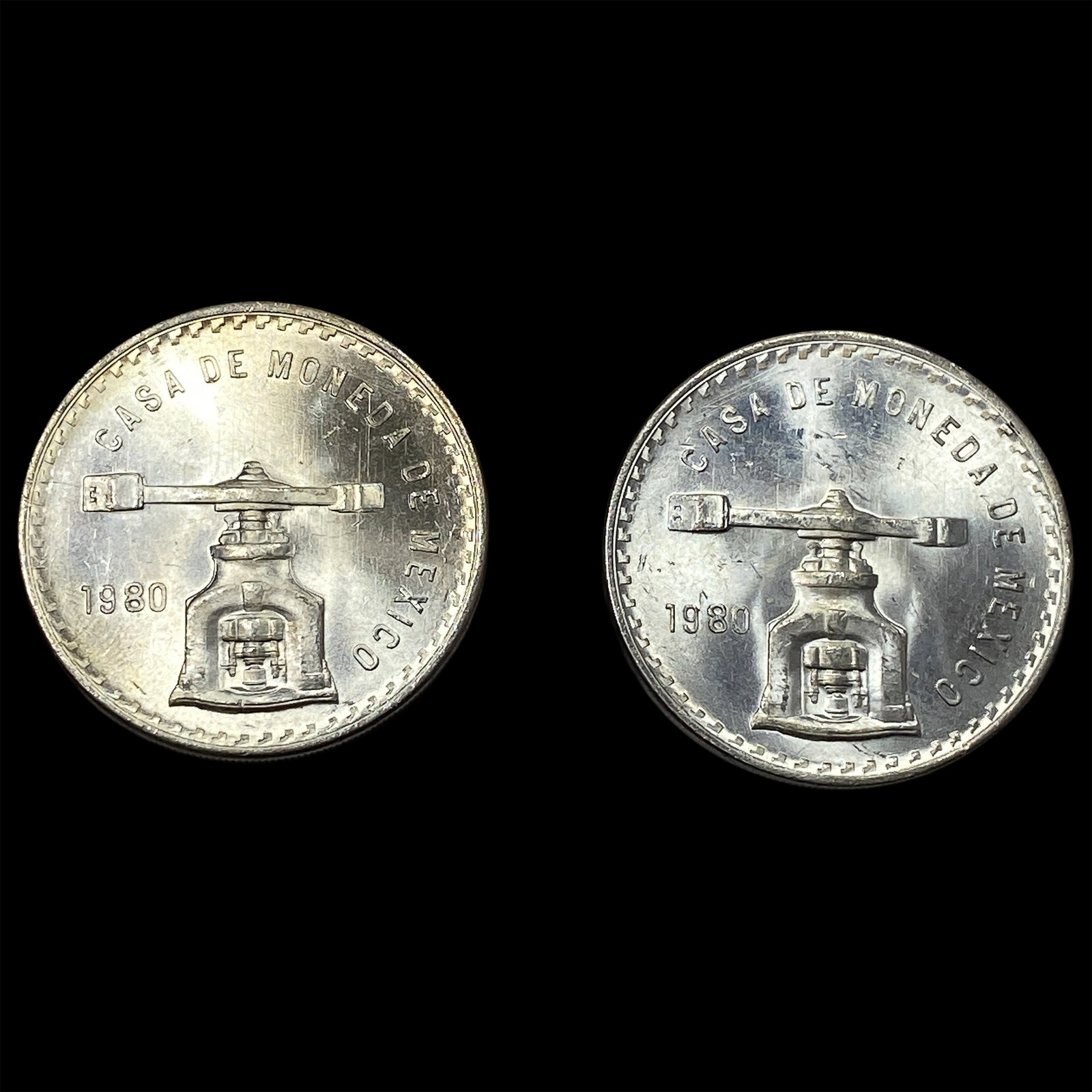 [2] 1980 Mexico 1oz Silver Onza Lot (1 of 2)