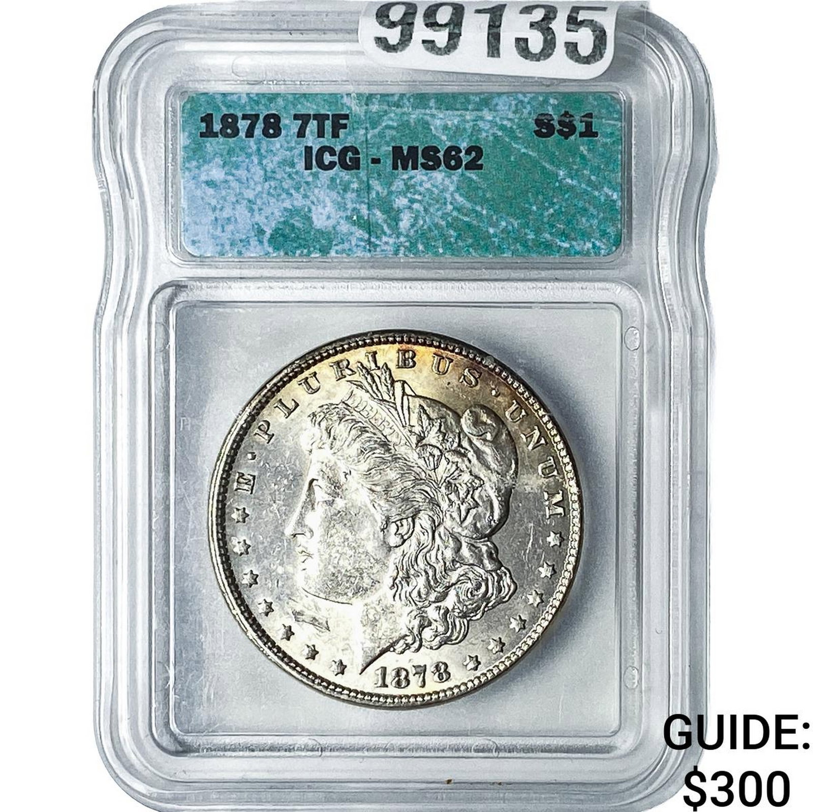 1878 Morgan Silver Dollar ICG MS62: 1878 Morgan Silver Dollar ICG MS62