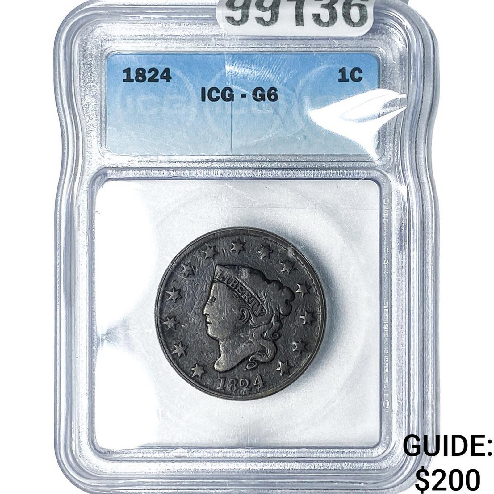 1824 Classic Head Large Cent ICG G6 (1 of 2)