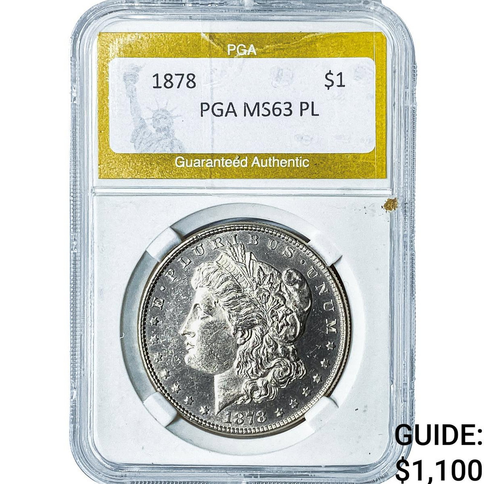 1878 Morgan Silver Dollar PGA MS63PL: 1878 Morgan Silver Dollar PGA MS63PL