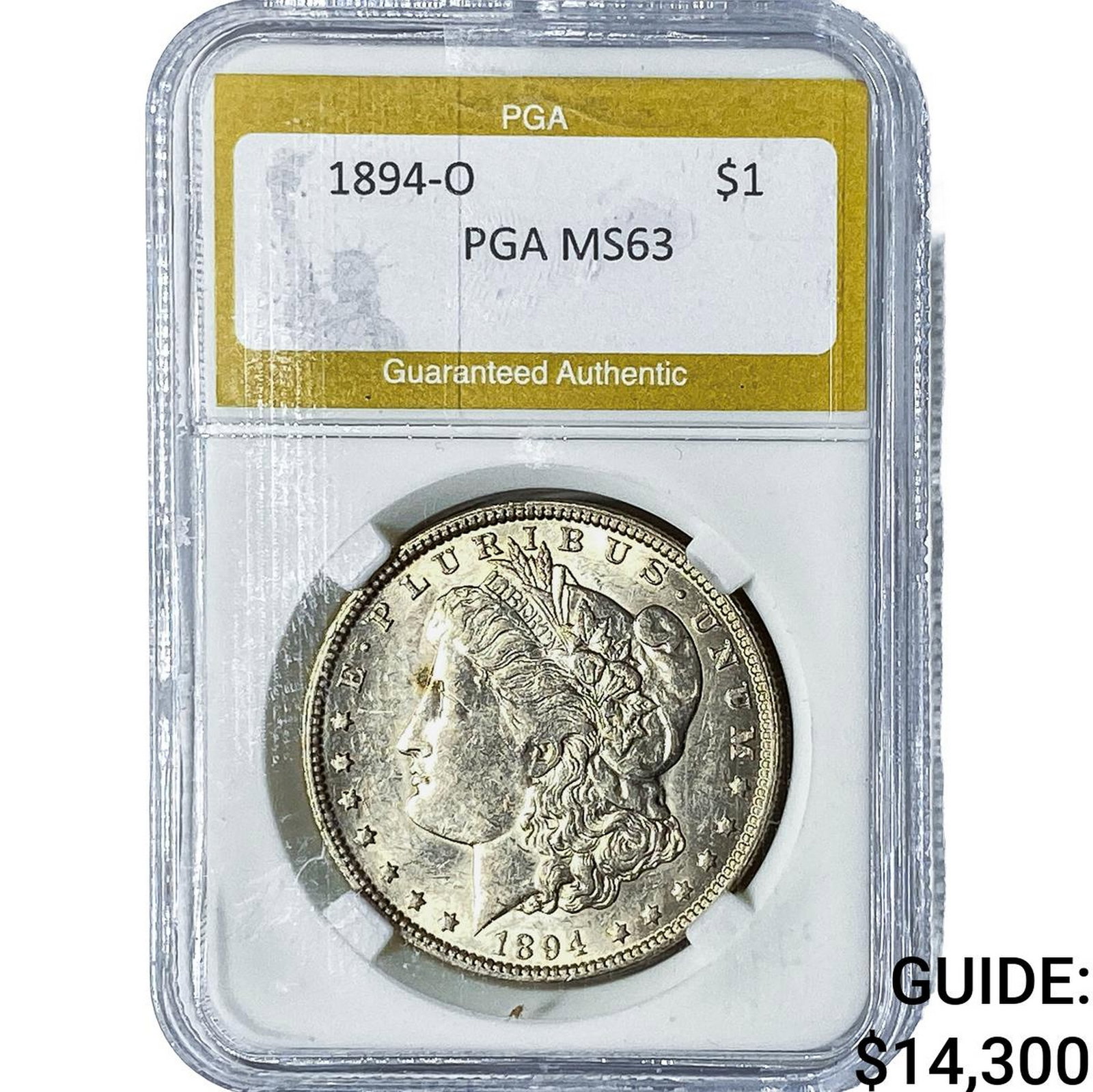 1894-O Morgan Silver Dollar PGA MS63: 1894-O Morgan Silver Dollar PGA MS63