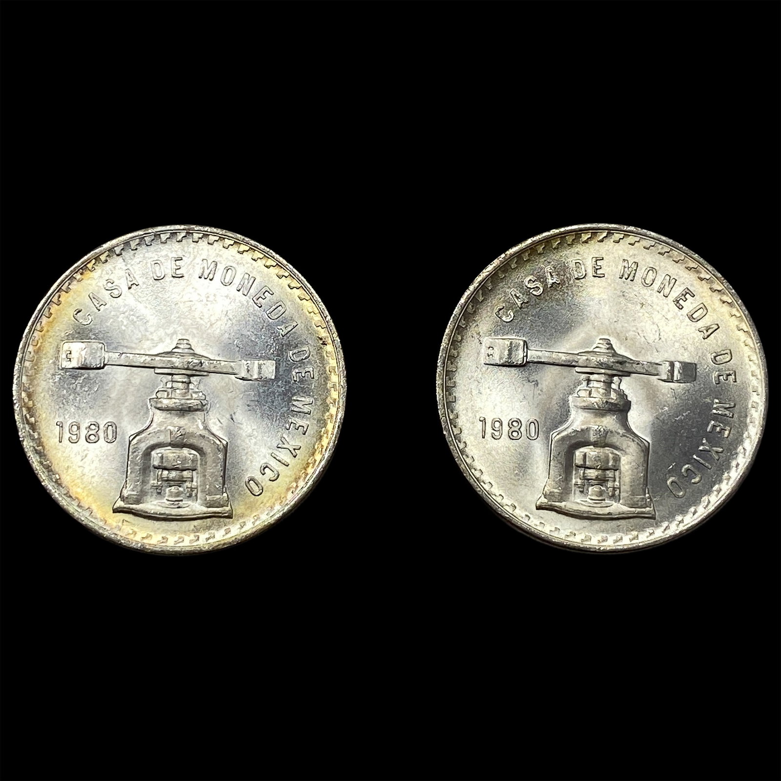 [2] 1980 Mexico 1oz Silver Onza Lot (1 of 2)