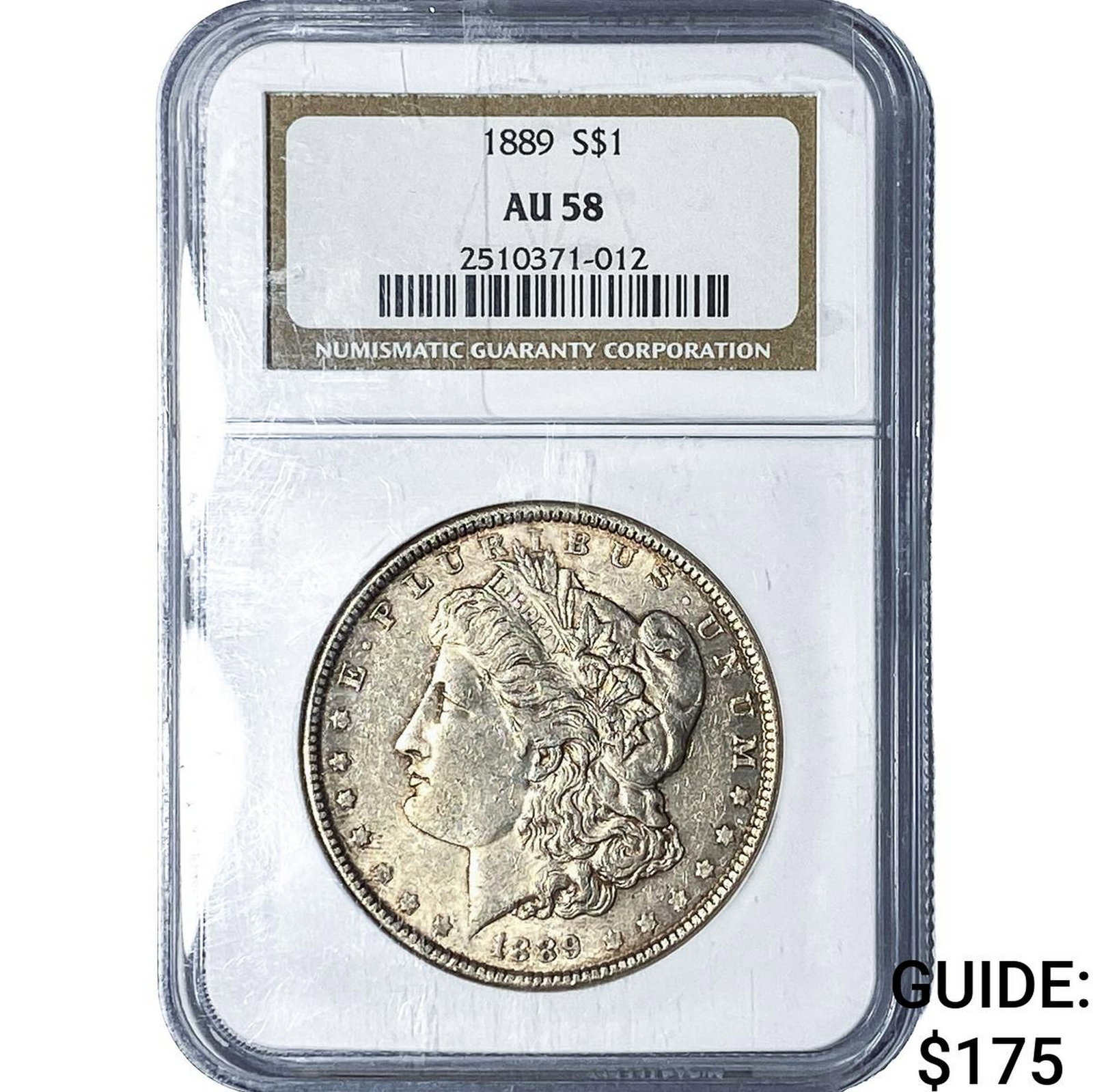 1889 Morgan Silver Dollar NGC AU58: 1889 Morgan Silver Dollar NGC AU58