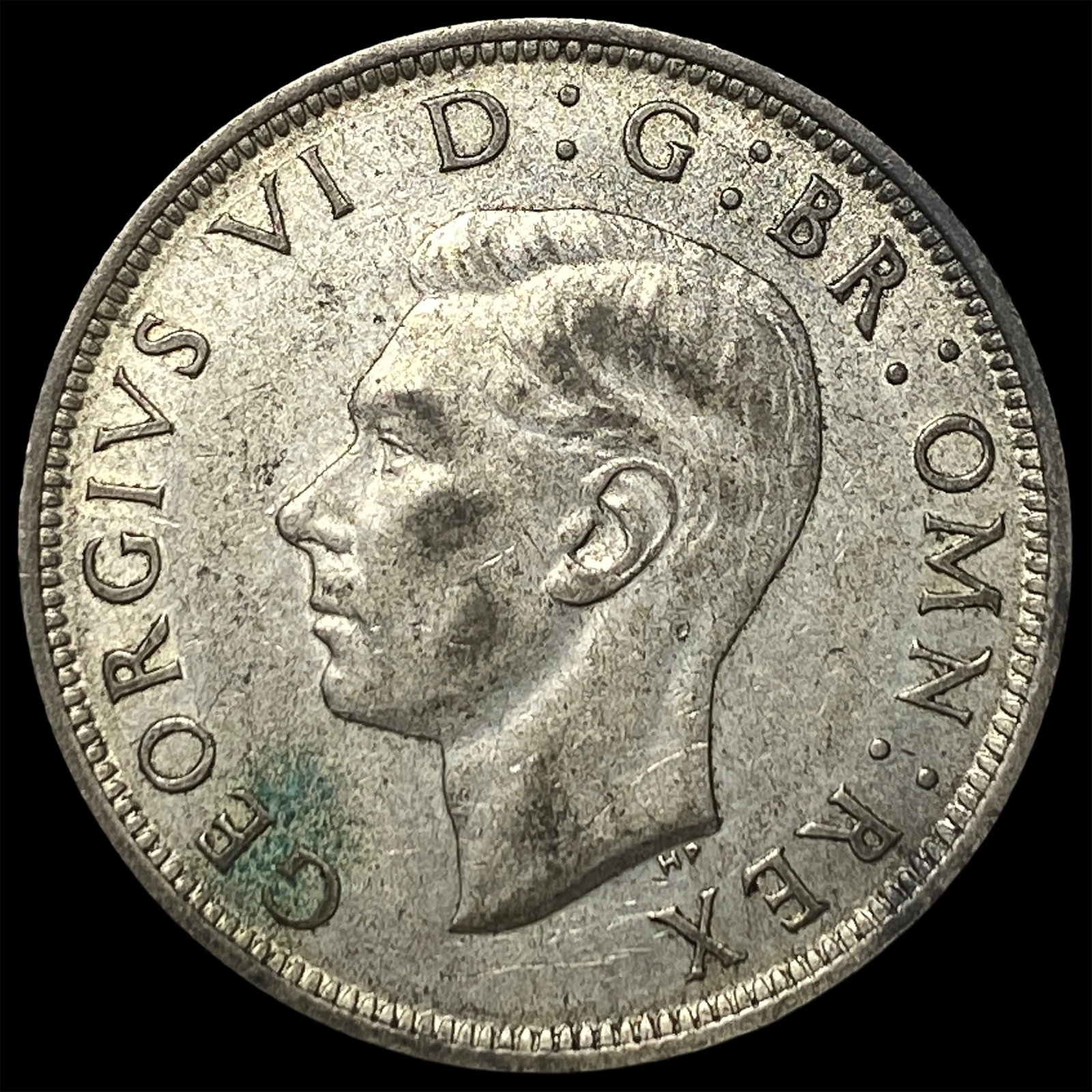 1942 Great Britain Silver 1/2 Crown: 1942 Great Britain Silver 1/2 Crown