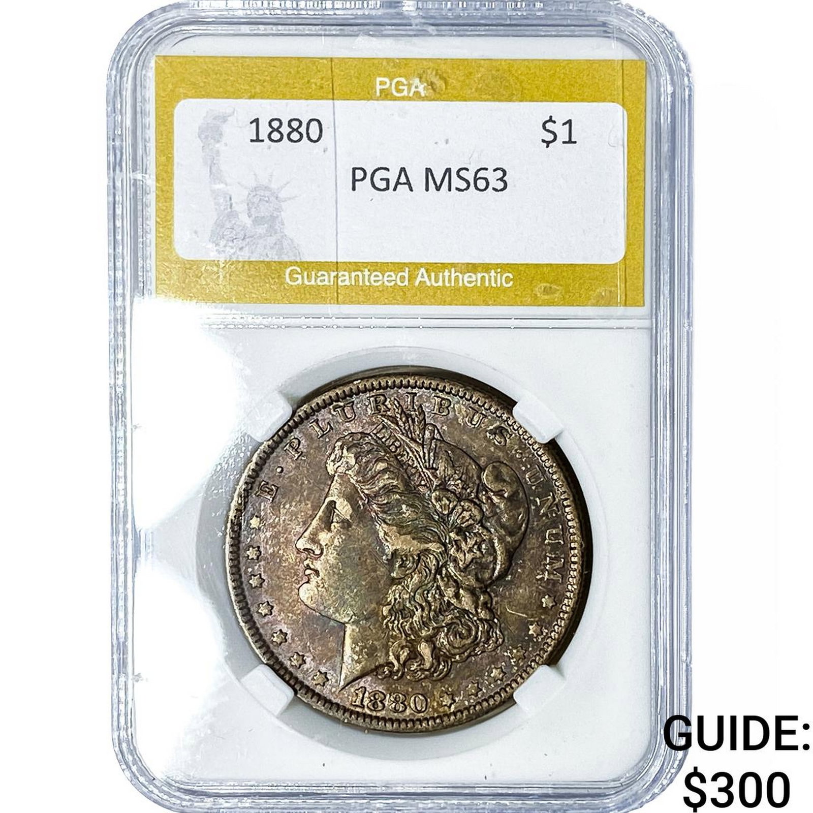 1880 Morgan Silver Dollar PGA MS63: 1880 Morgan Silver Dollar PGA MS63