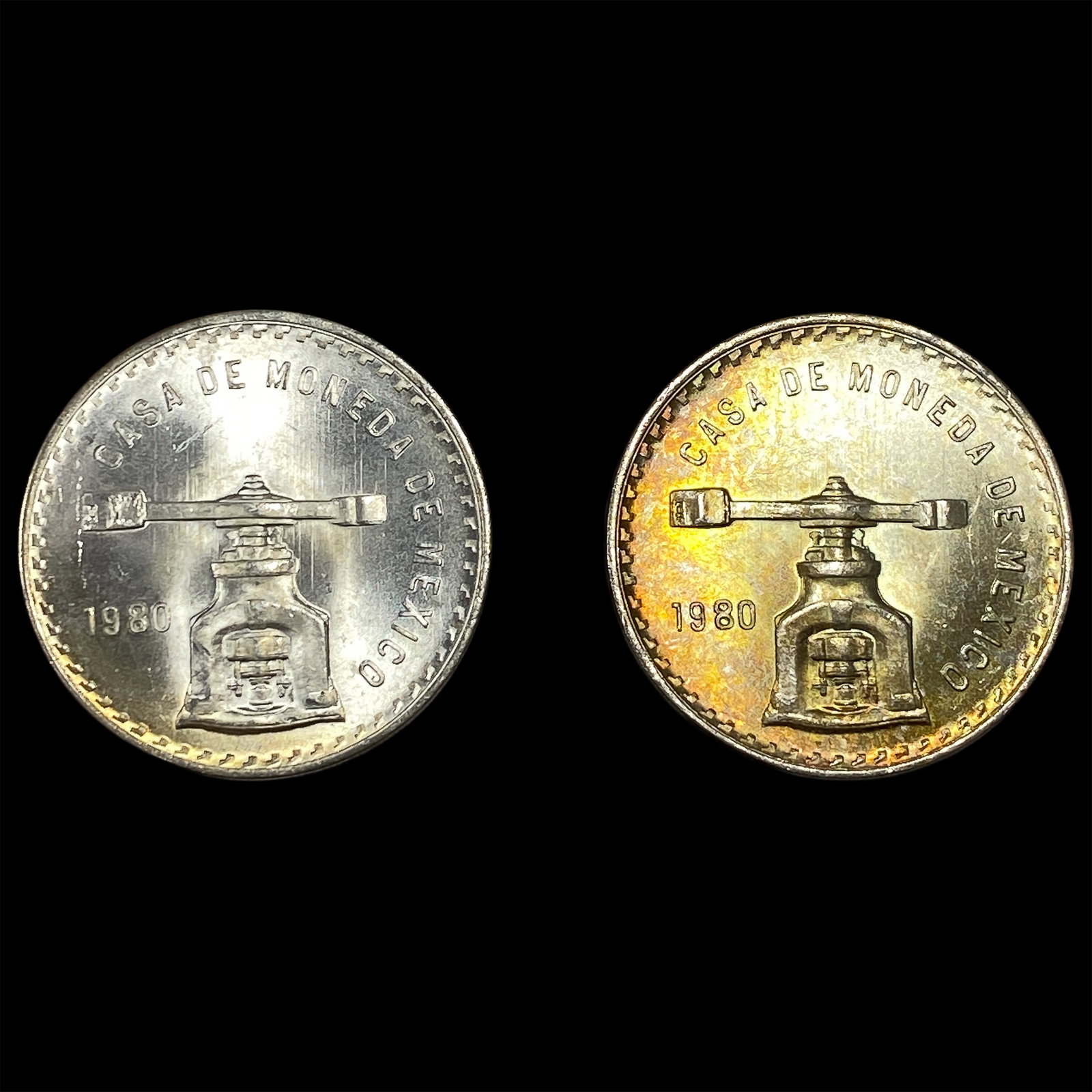[2] 1980 Mexico 1oz Silver Onza Lot (1 of 2)