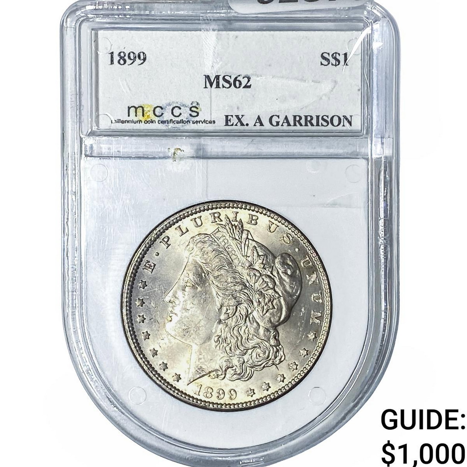 1899 Morgan Silver Dollar MCCS MS62: 1899 Morgan Silver Dollar MCCS MS62