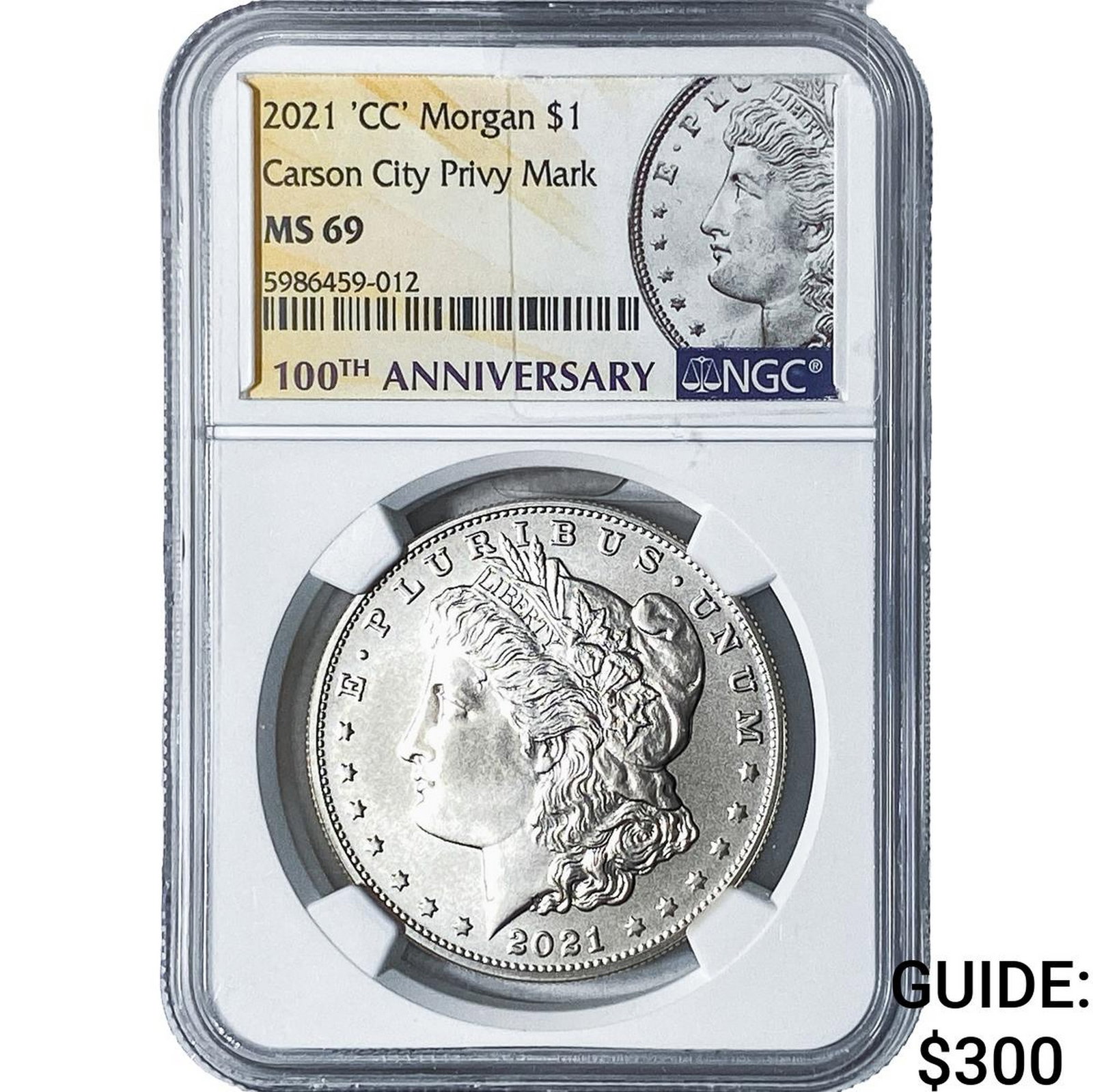 2021 'CC' Privy Morgan Silver Dollar NGC MS69: 2021 'CC' Privy Morgan Silver Dollar NGC MS69