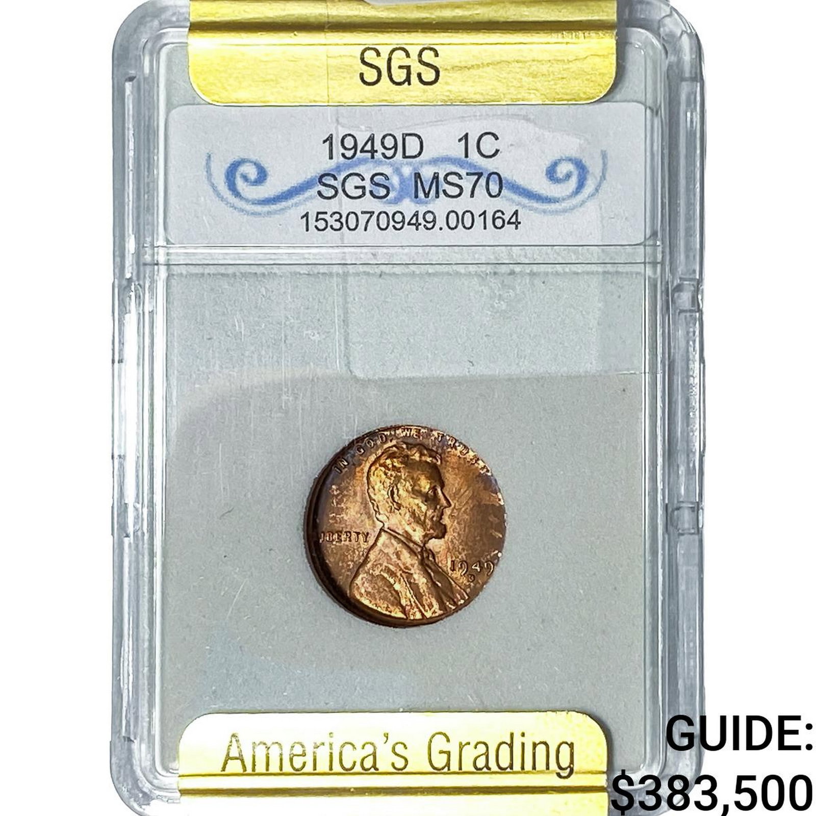 1949-D Wheat Cent SGS MS70 (1 of 2)