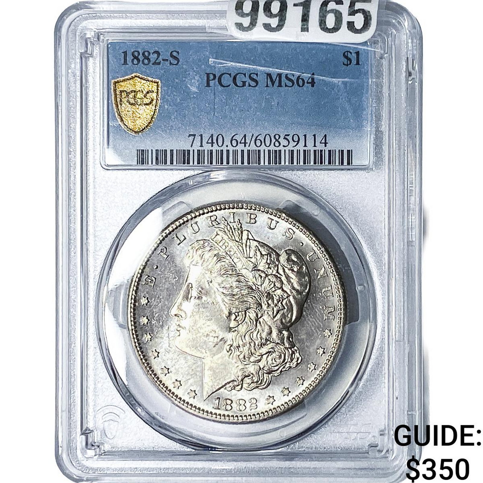 1882-S Morgan Silver Dollar PCGS MS64: 1882-S Morgan Silver Dollar PCGS MS64