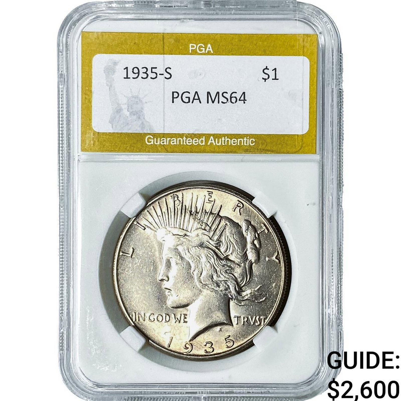 1935-S Silver Peace Dollar PGA MS64 (1 of 2)
