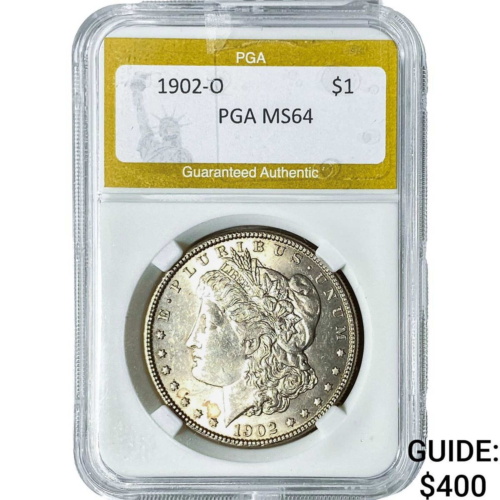 1902-O Morgan Silver Dollar PGA MS64: 1902-O Morgan Silver Dollar PGA MS64